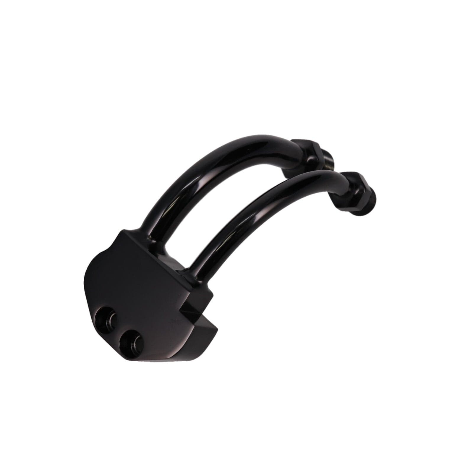 Curved A/C Manifold Fitting for Sanden SD-7, Black/Chrome