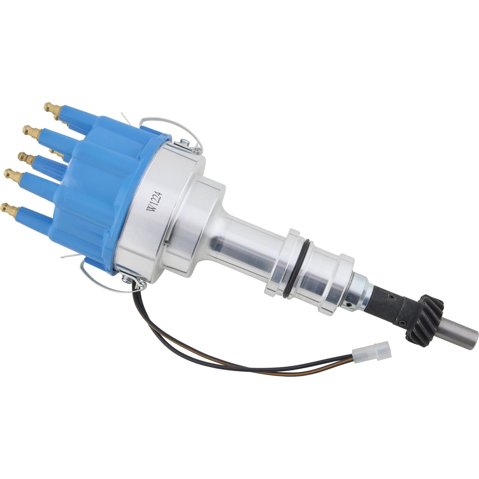 Ford 351W V8 Pro Billet Distributor, Mechanical Advance, Blue