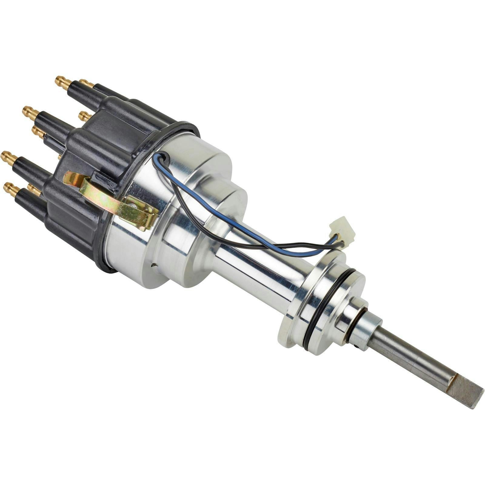 Compact Chrysler 273-360 HEI Pro Distributor, Black Cap