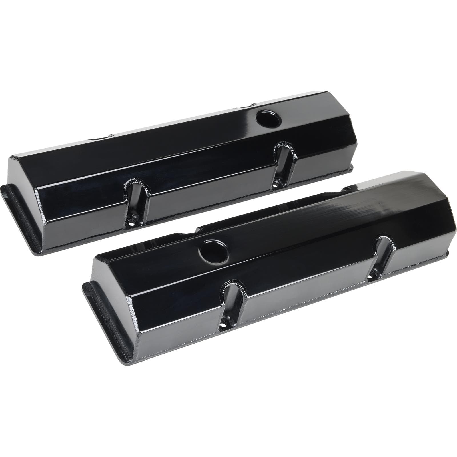 Speedway Motors Fabricated Black Aluminum Valve Covers