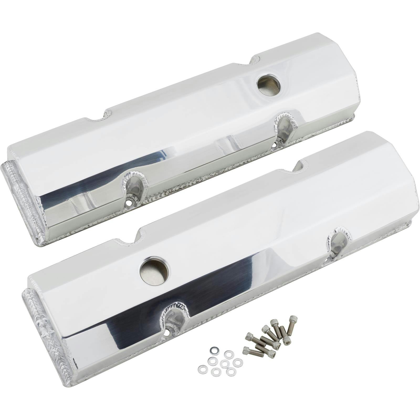 Small Block Chevy Fabricated Aluminum Valve Covers, Short Bolt