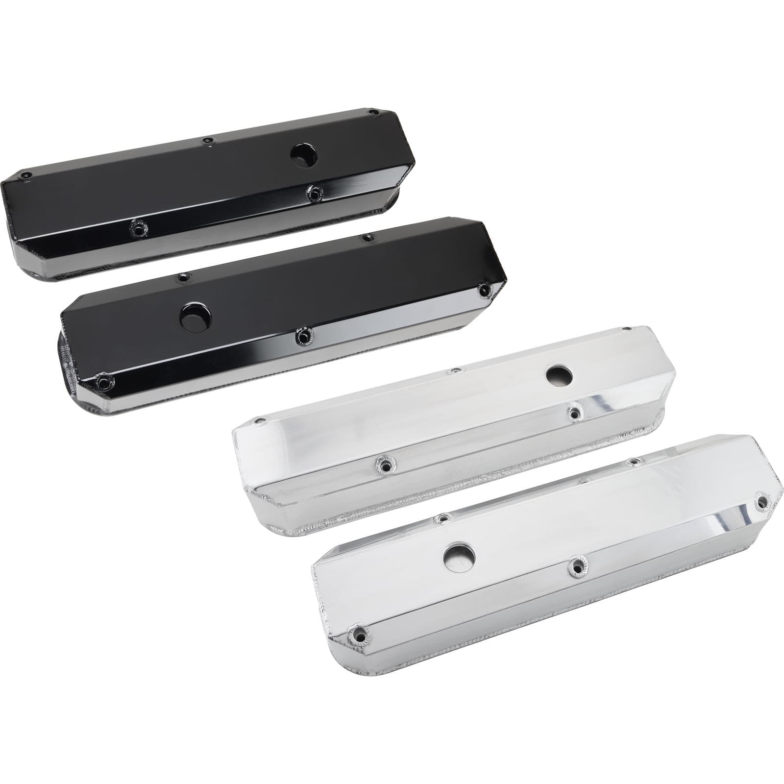 Fabricated Small Block Mopar Long Bolt Valve Covers, With Hole