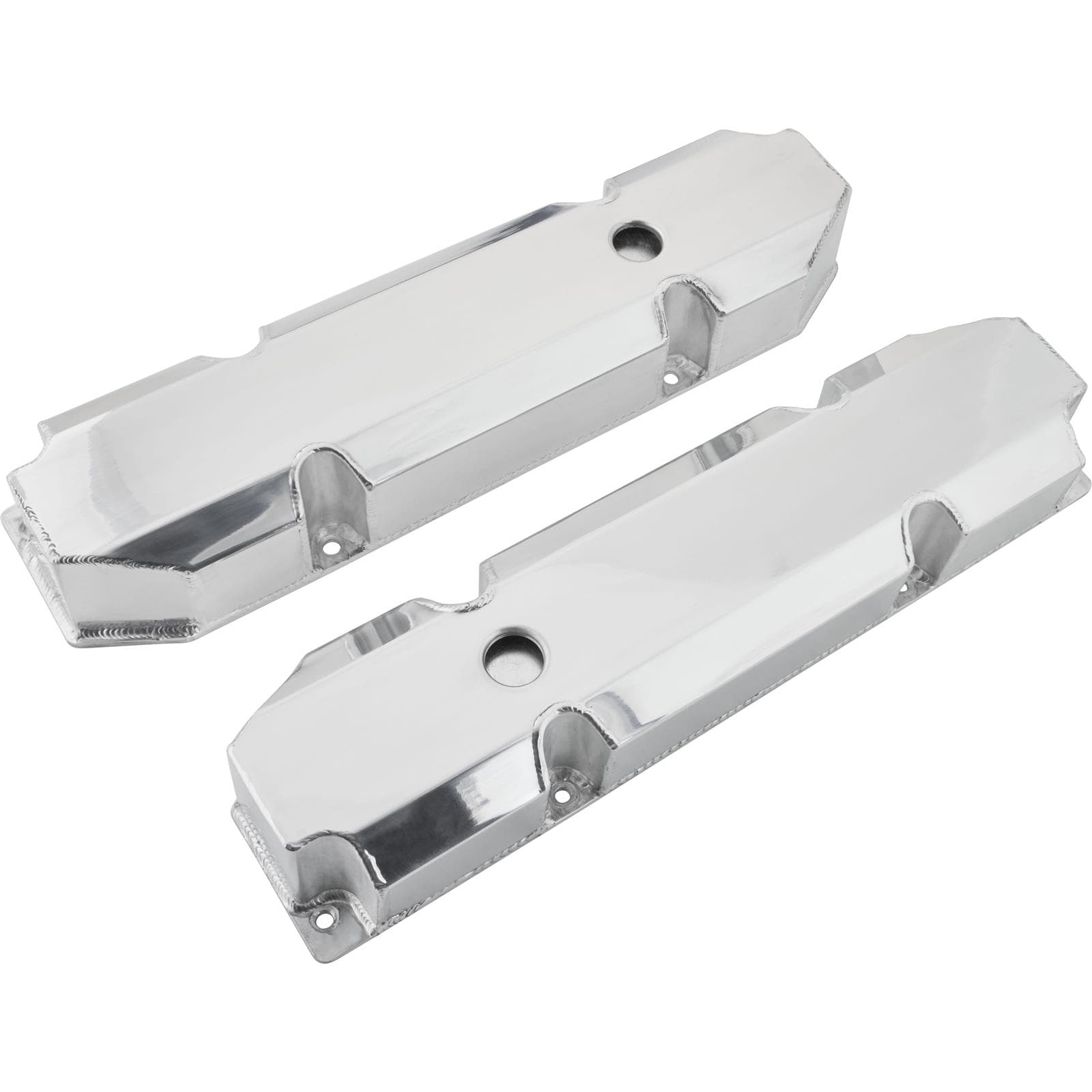 Fabricated Big Block Mopar Valve Covers, With Hole, Polished