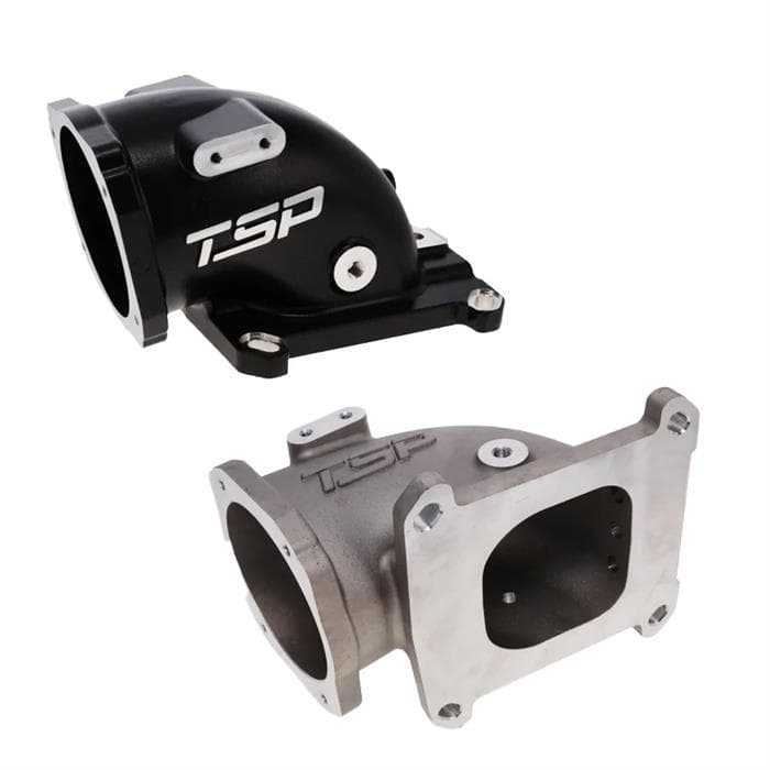 GM LS 104mm Cast Aluminum Throttle Body Elbow with 4150 Flange