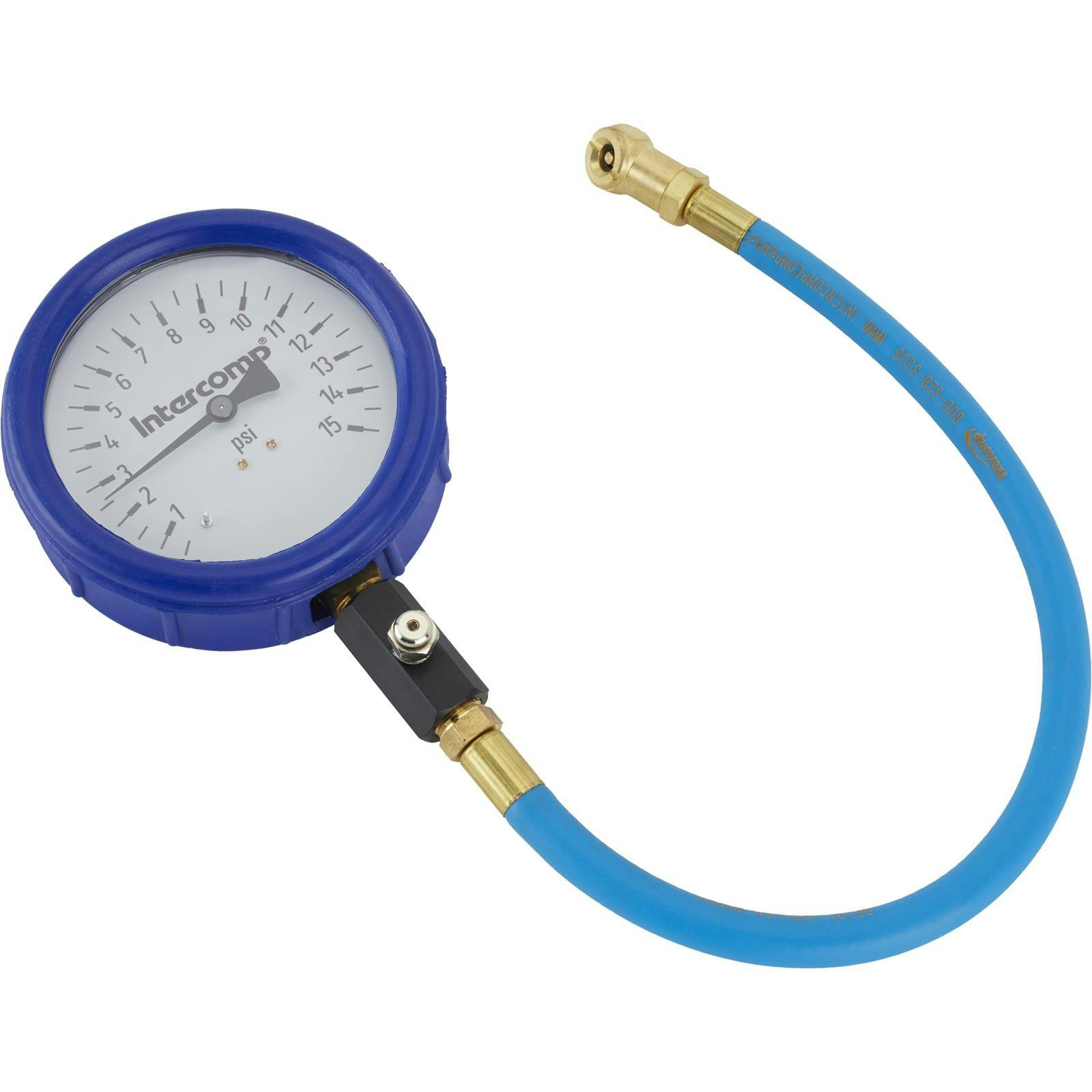 Intercomp 360058 4" Glow-In-The-Dark Tire Pressure Gauge, 15 PSI