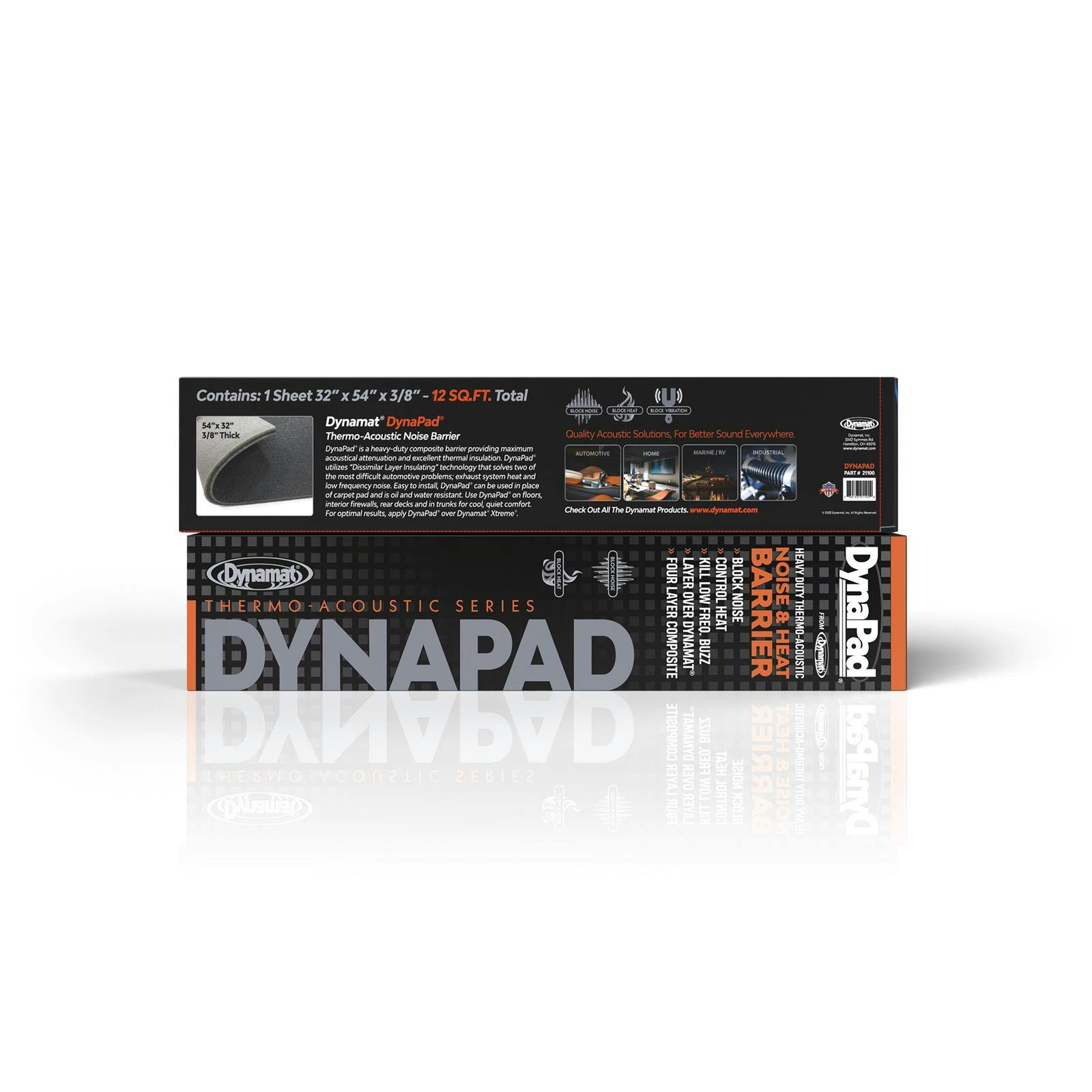 Dynamat 21100 Dynapad Thermal & Sound Insulation 3/8 Inch Thick