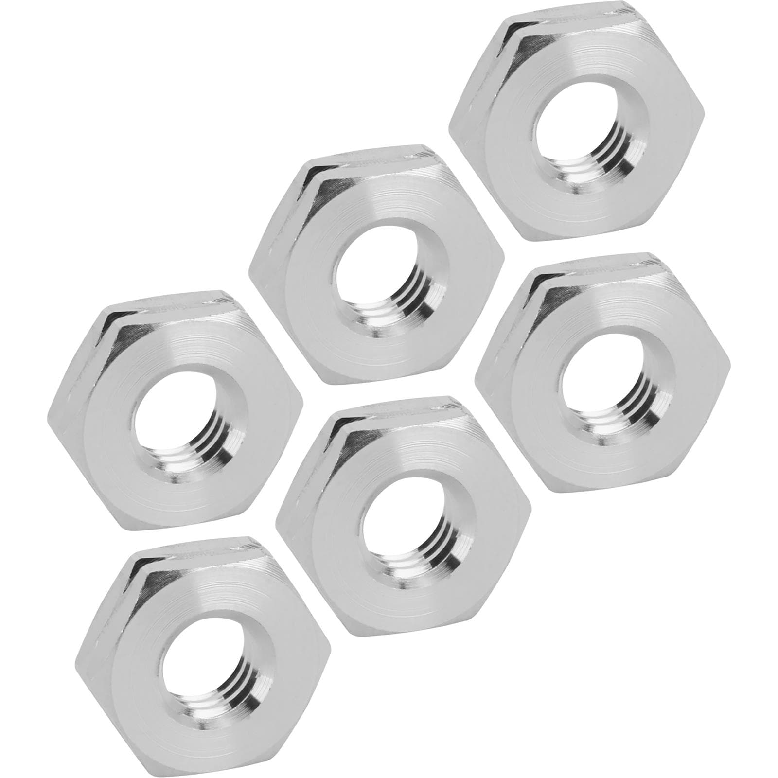 Aluminum Jam Nuts, 10-32 LH, Pack/6