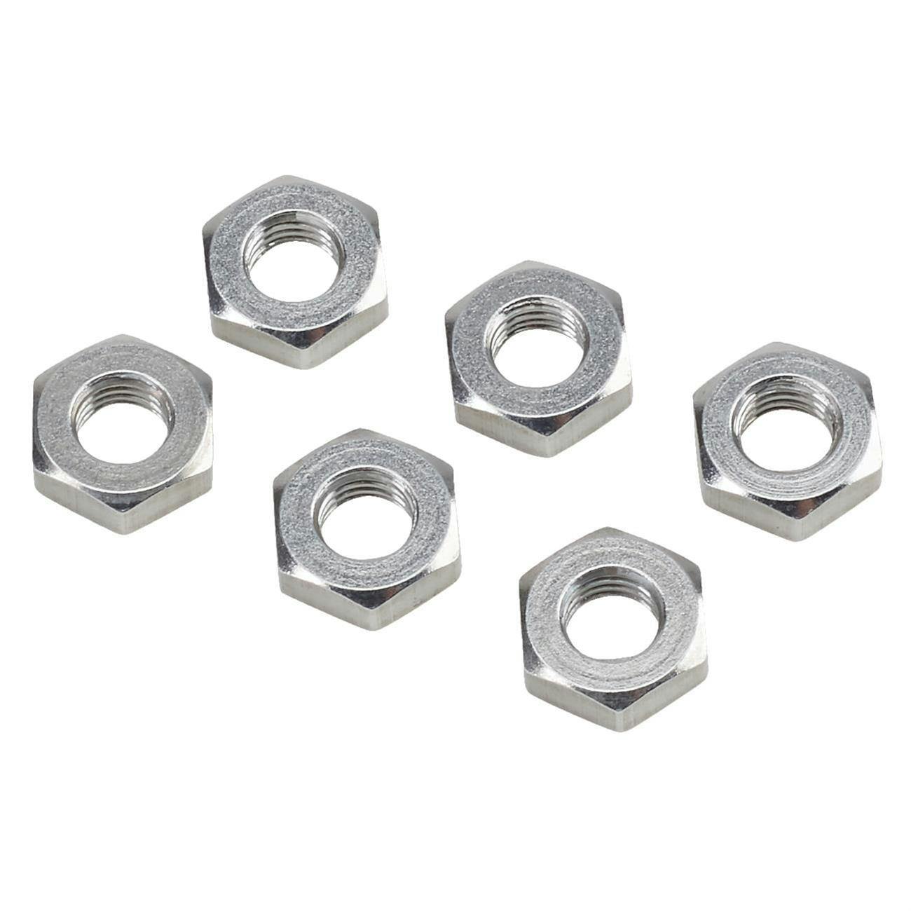Aluminum Jam Nuts, 1/4-28 RH, Pack/6