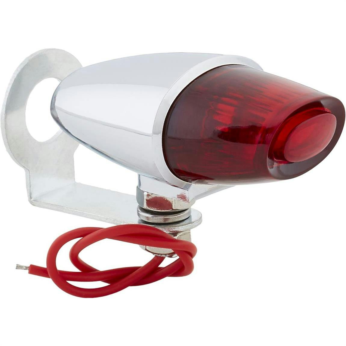 Oval Pony Light, Single Filament Bulb, Red Lens