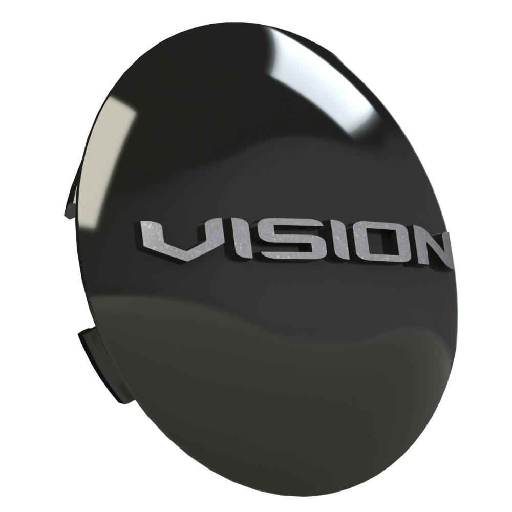 Vision Wheel C147GB 147 Daytona Wheel Center Cap, Gloss Black