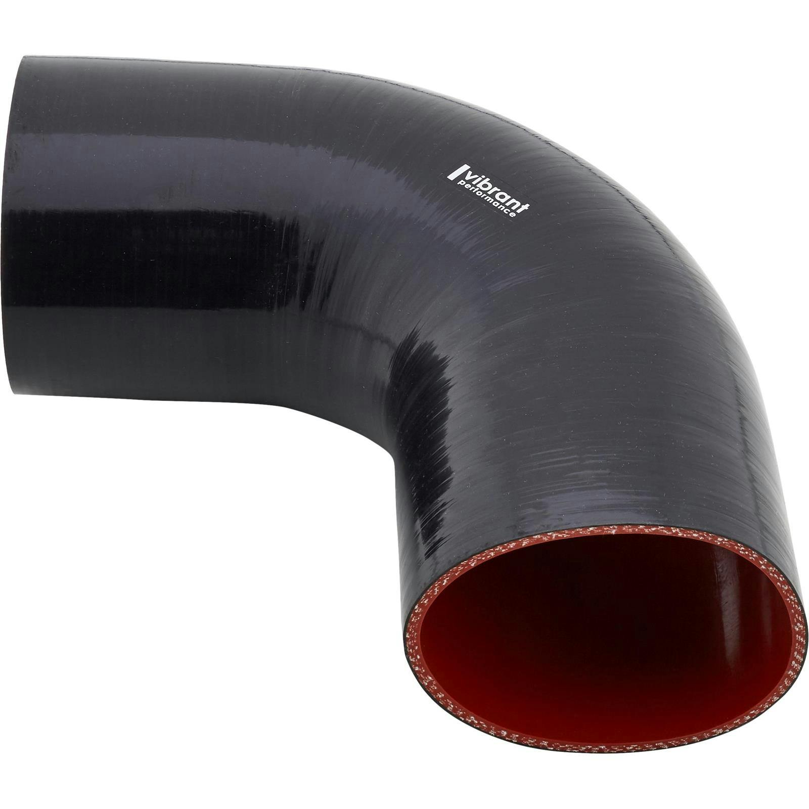 Vibrant 2746 90 Degree Silicone Hose Coupler, 4 In ID, Black