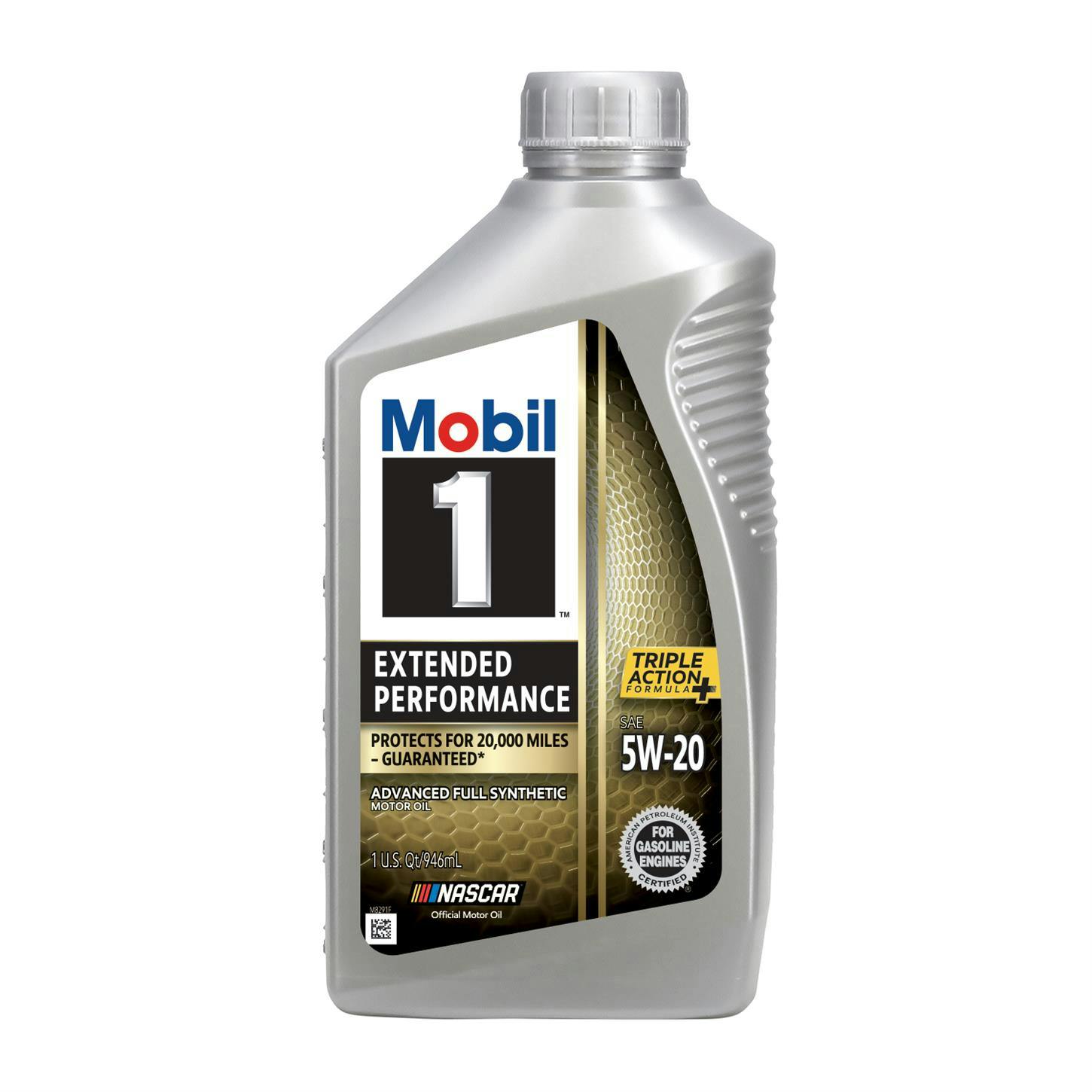 Mobil 1 Extended Performance Full Synthetic Motor Oil 5W-20, 1 Qt