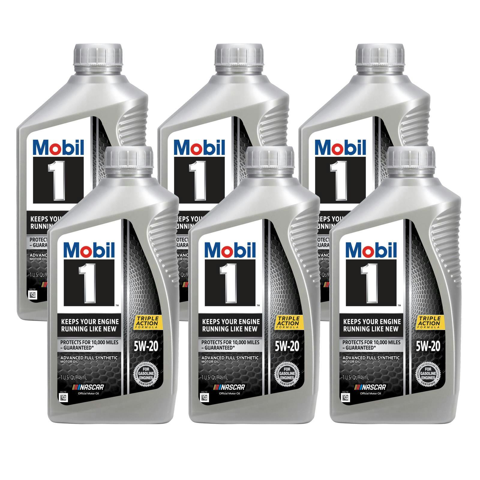 Mobil 1 103008 Advanced Full Synthetic Motor Oil, 5W-20, 6 Quarts