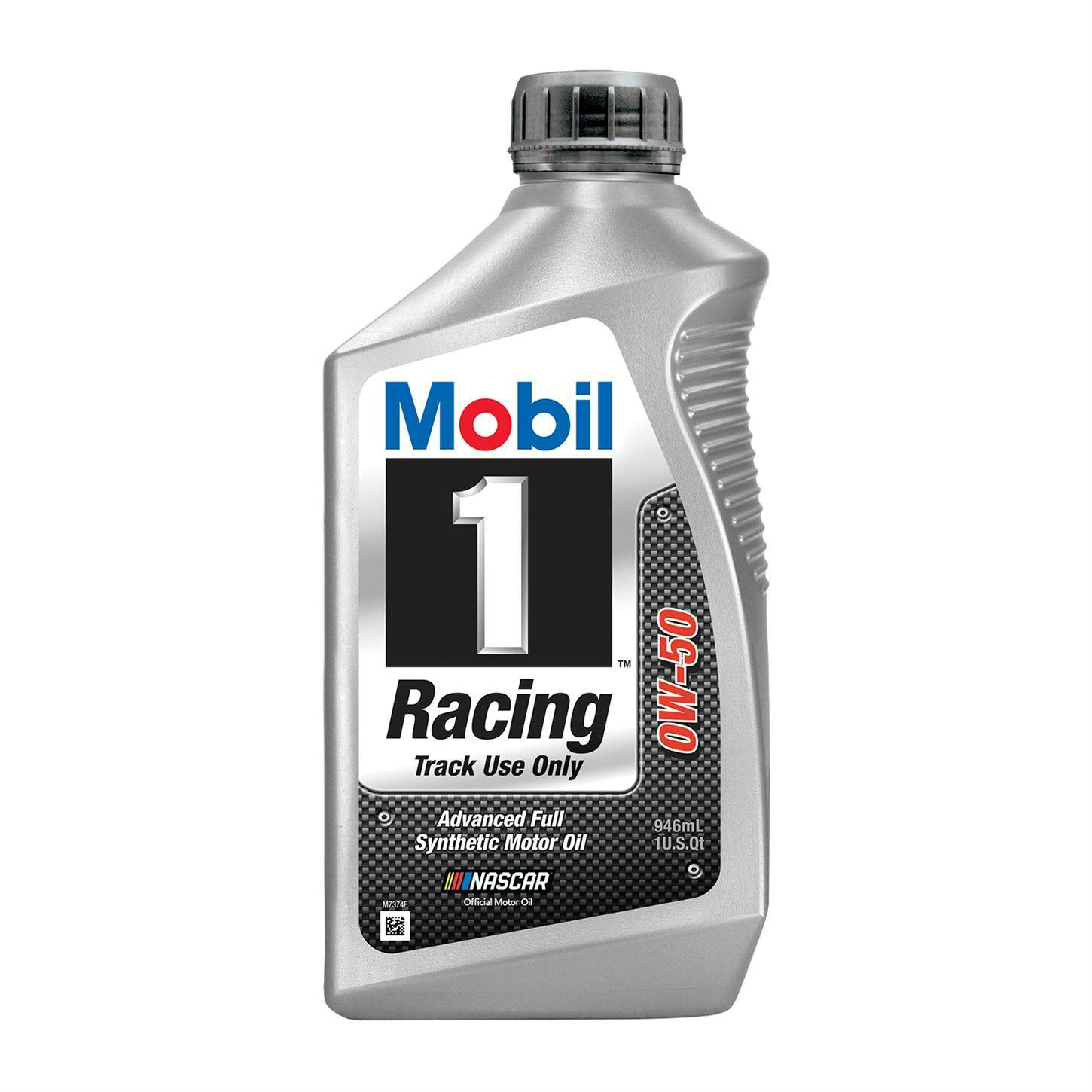 Mobil 1 Racing Full Synthetic Motor Oil 0W-50, 1 Quart, Case of 6