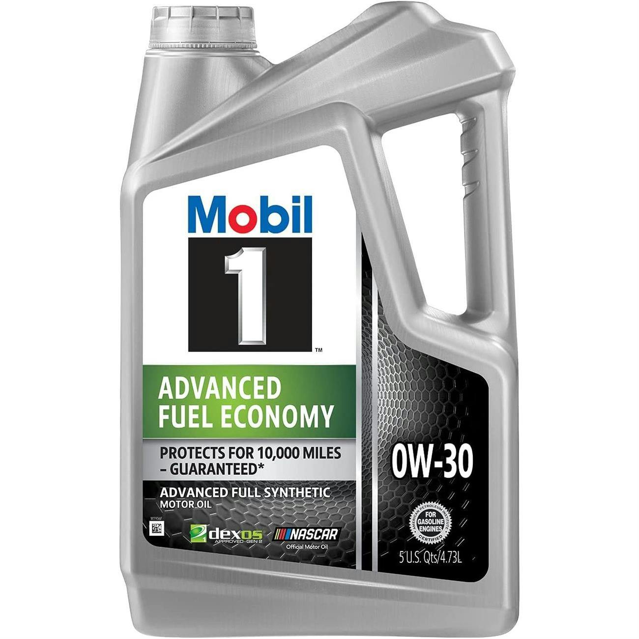 Mobil 1 120761 Advanced Fuel Economy Motor Oil, 0W-30, 5 Quarts
