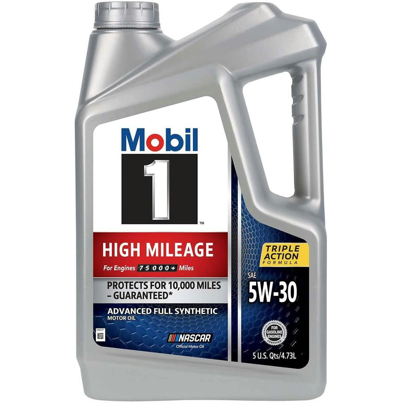 Mobil 1 High Mileage Full Synthetic 5W-30, 5 Quarts