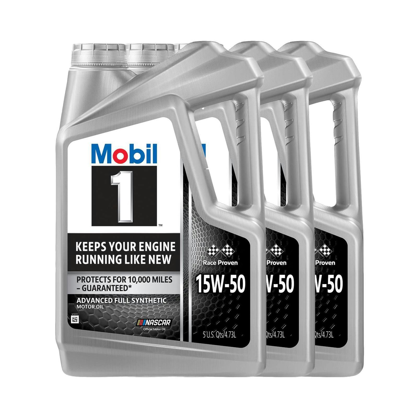 Mobil 1 122384 Advanced Full Synthetic, 15W-50, 5 Qt, Case Of 3