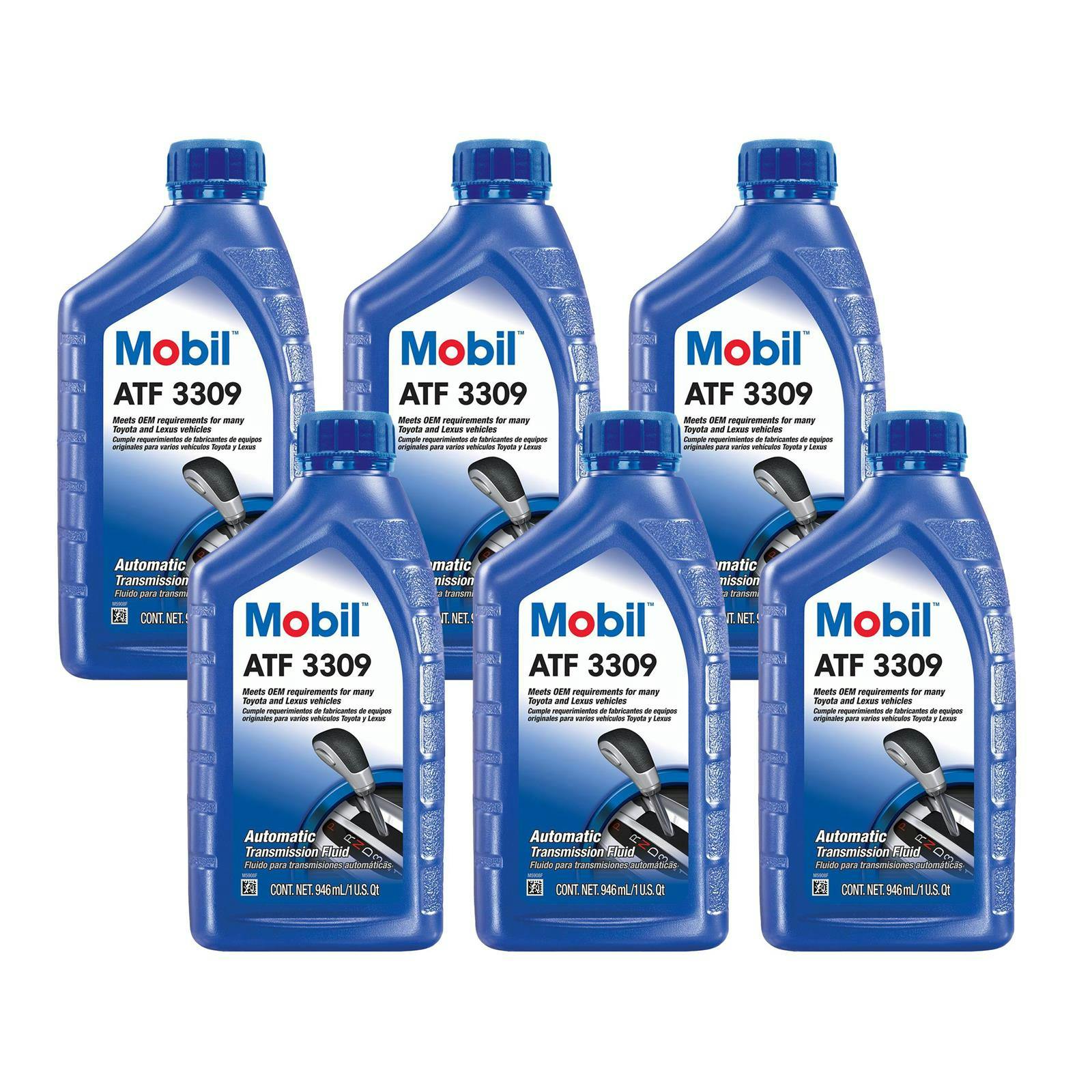 Mobil 3309 Automatic Transmission Fluid, 1 Quart, Case of 6