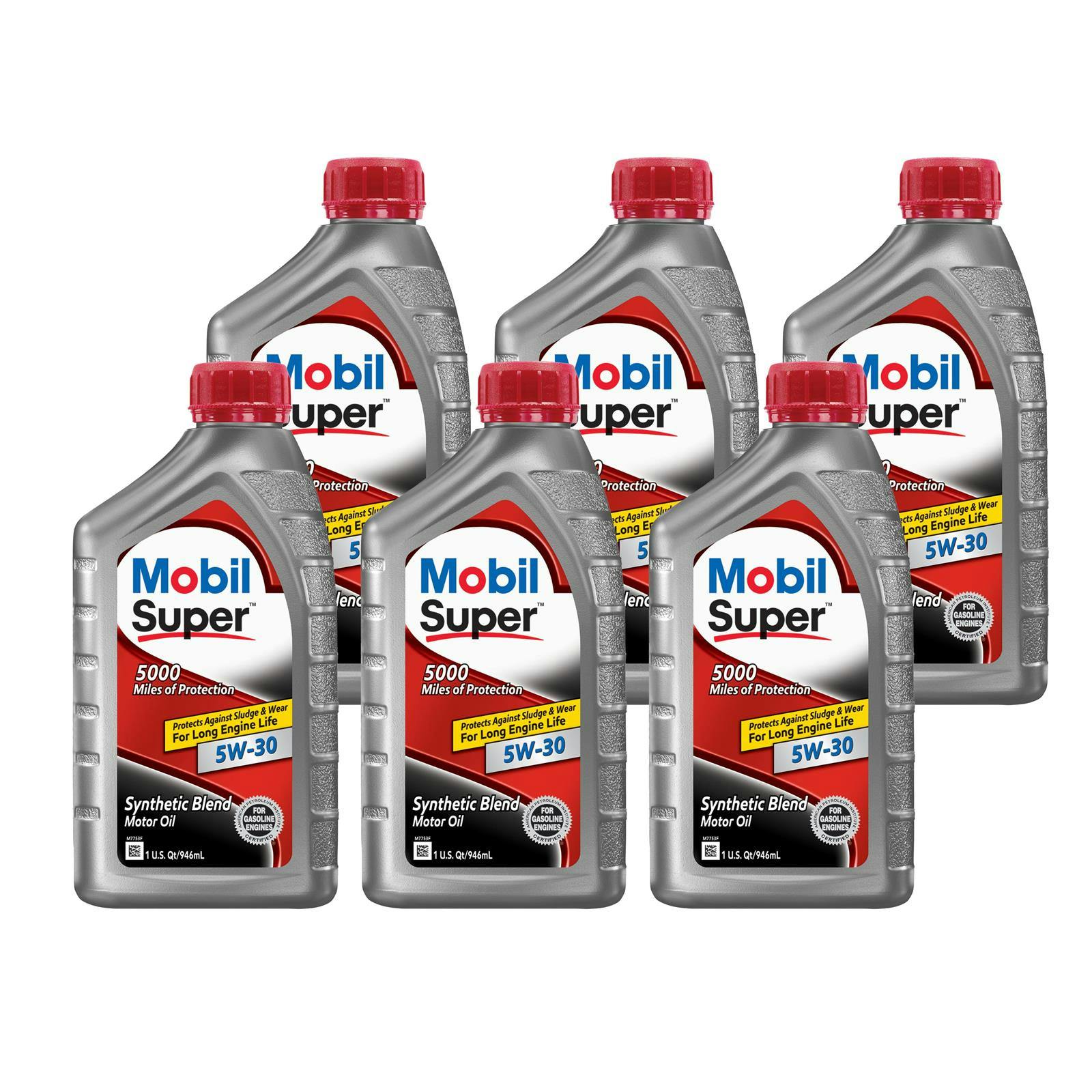 Mobil 1 124404 Super Synthetic Blend Motor Oil, 5W-30, 6 Quarts