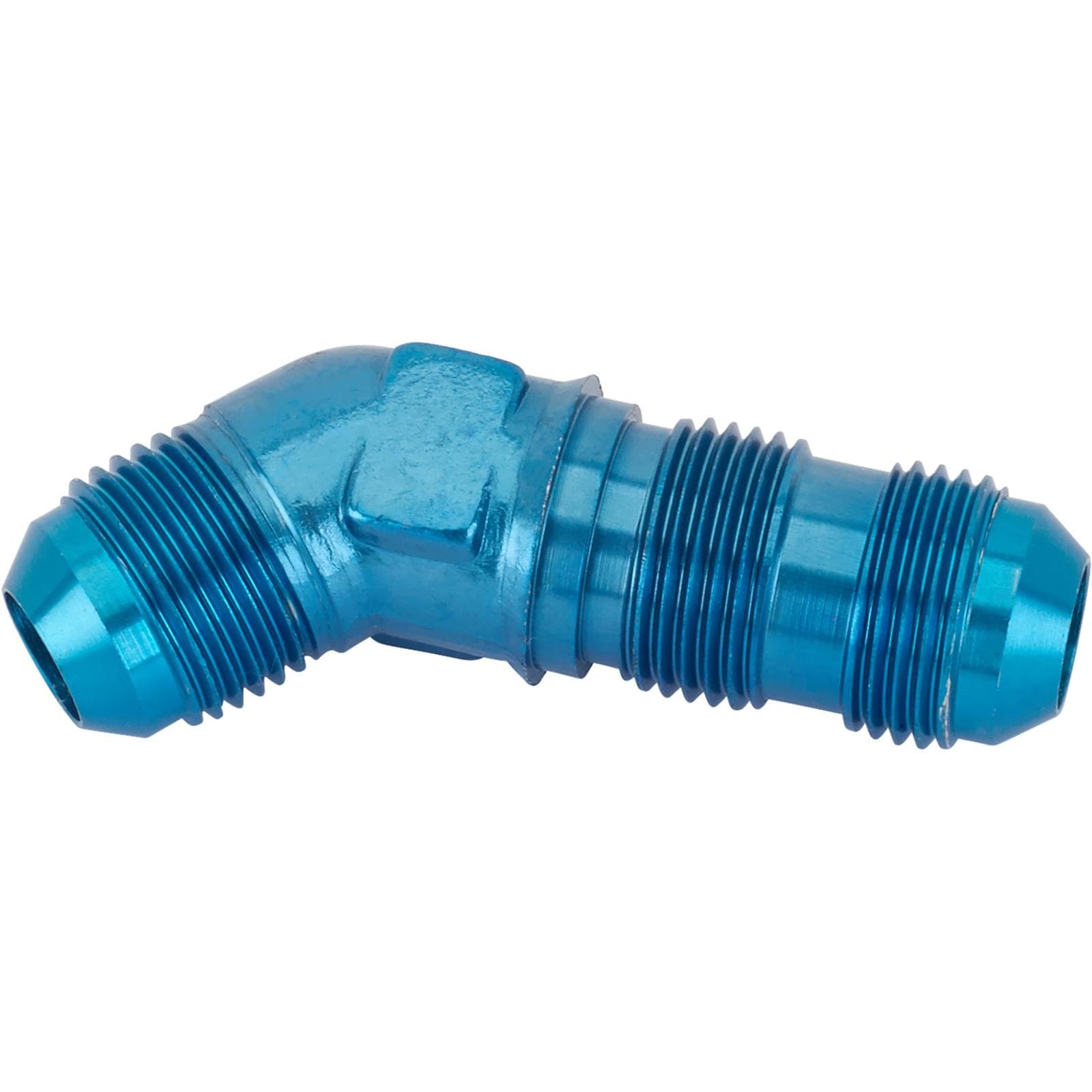 Aluminum Flare Bulkhead Fitting, 45 Degree, -8 AN