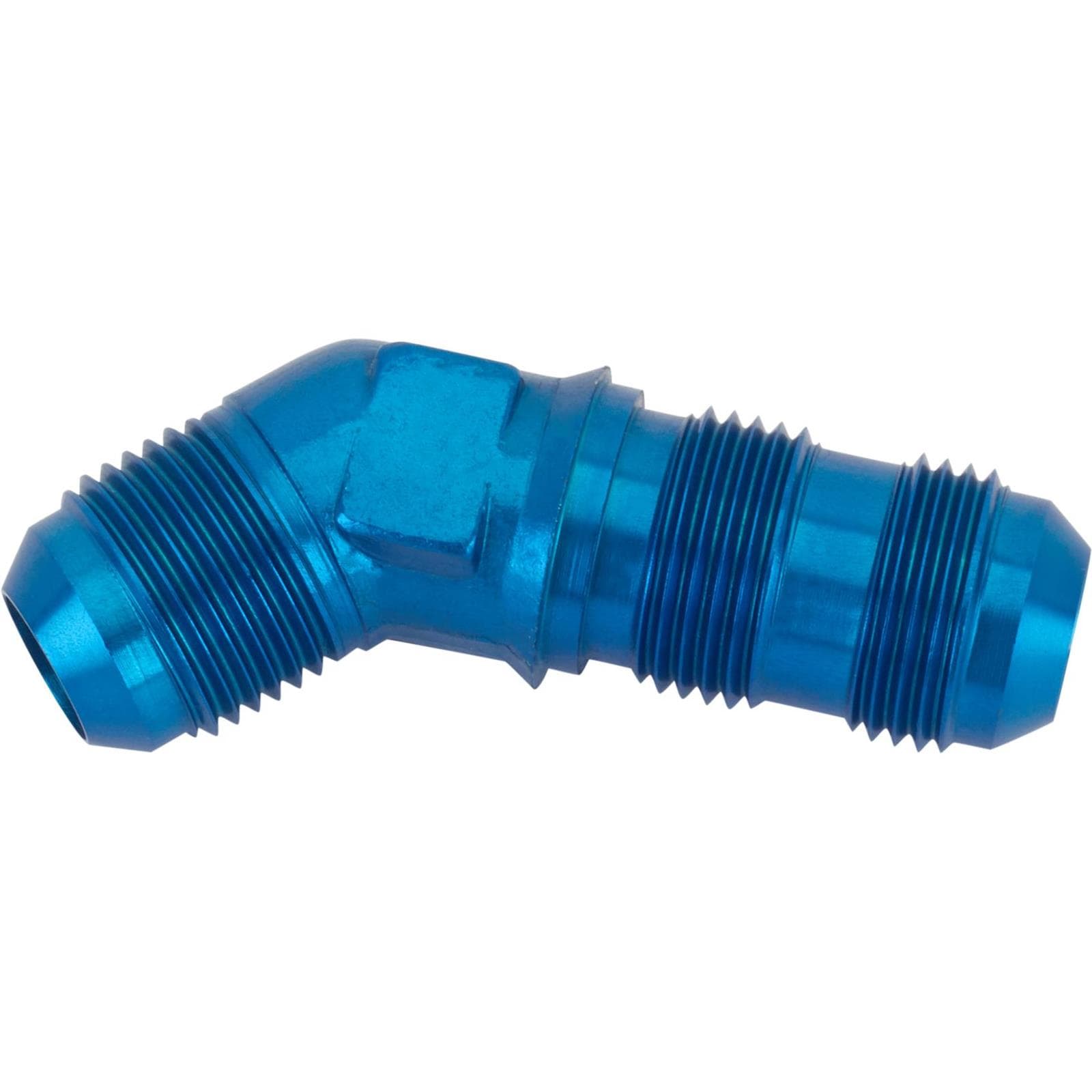 Aluminum Flare Bulkhead Fitting, 45 Degree, -10 AN