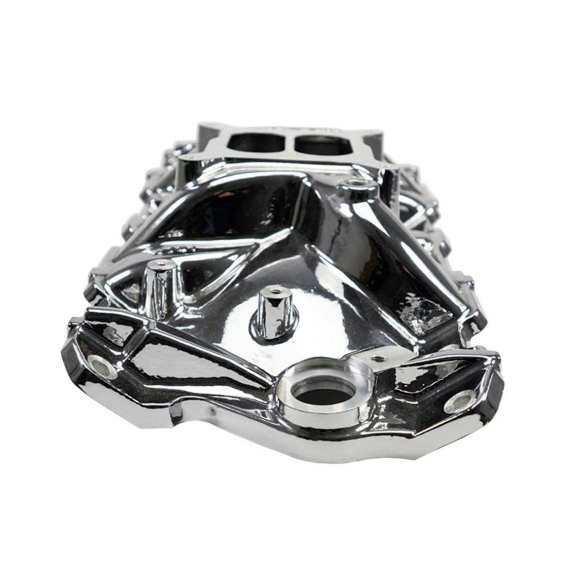Edelbrock 2701 Performer EPS Chevy Intake Manifold, Black/Chrome