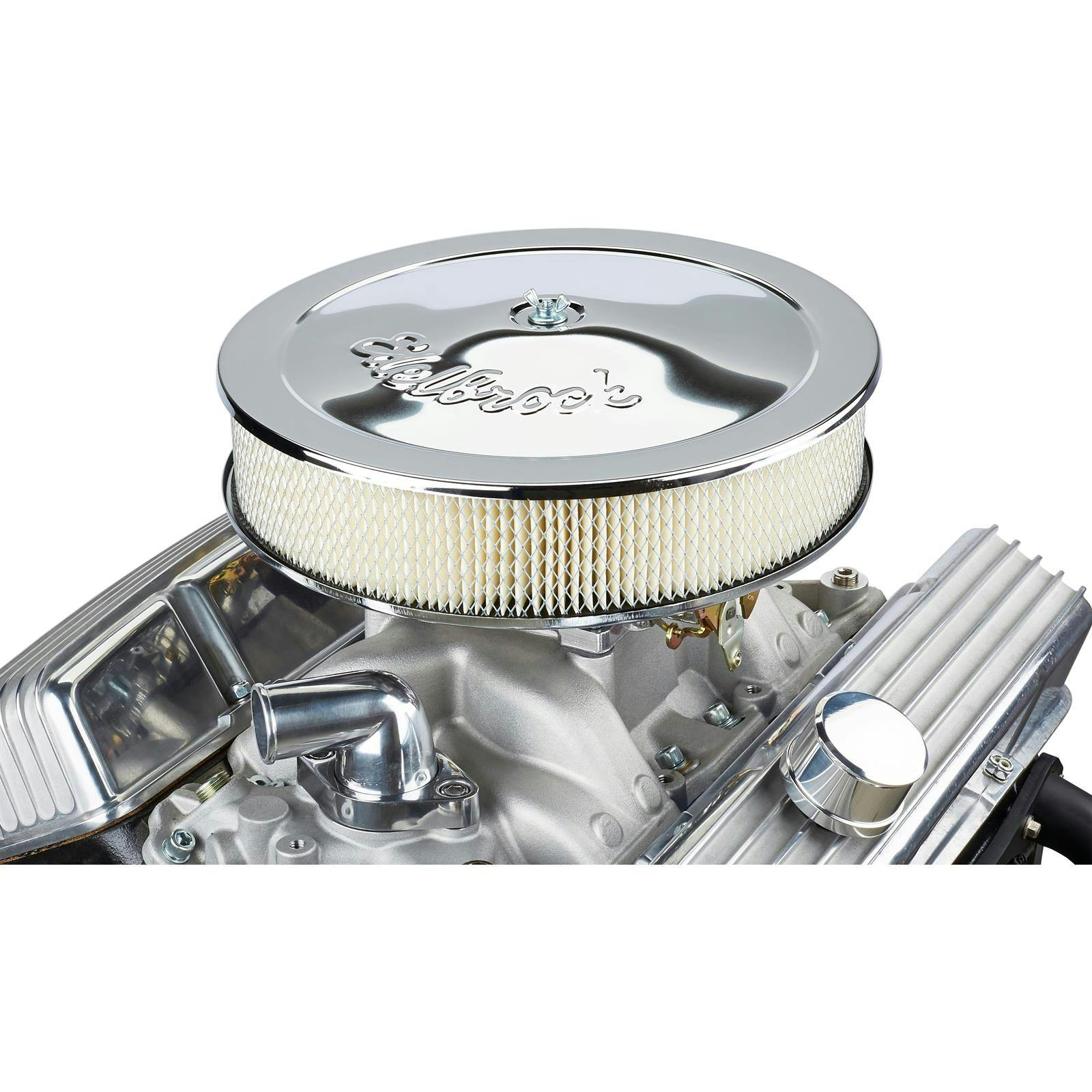 Edelbrock 1207 Pro-Flo Chrome Air Cleaner Assembly, Round, 3 Inch