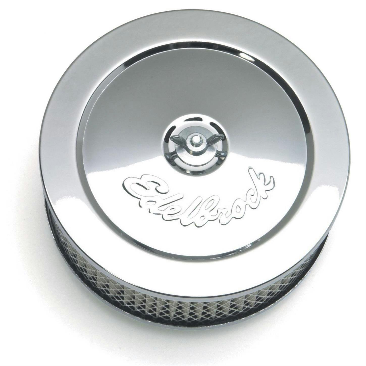 Edelbrock 1209 Pro-Flo Chrome Air Cleaner Assembly, Round, 2 Inch
