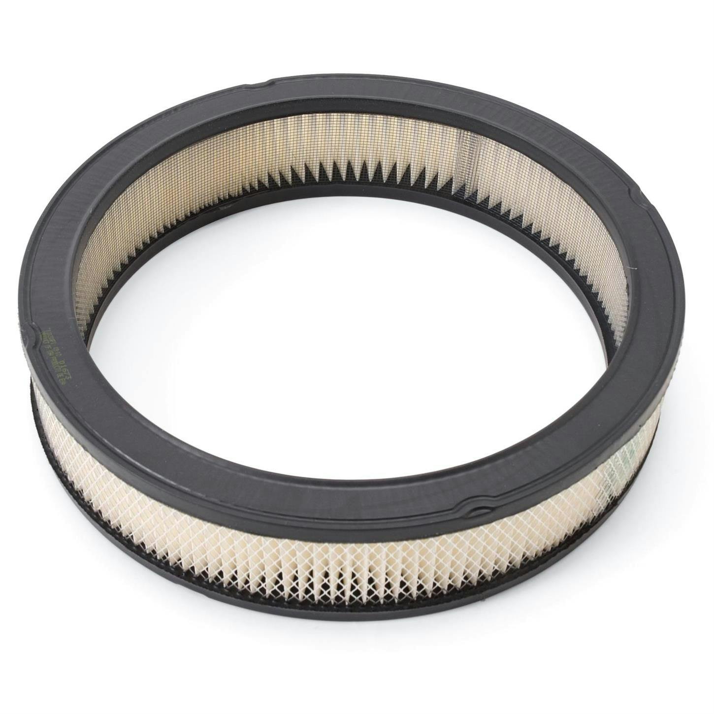 Edelbrock 1217 Air Cleaner Element Air Filter, Round, 3in. X 14in.