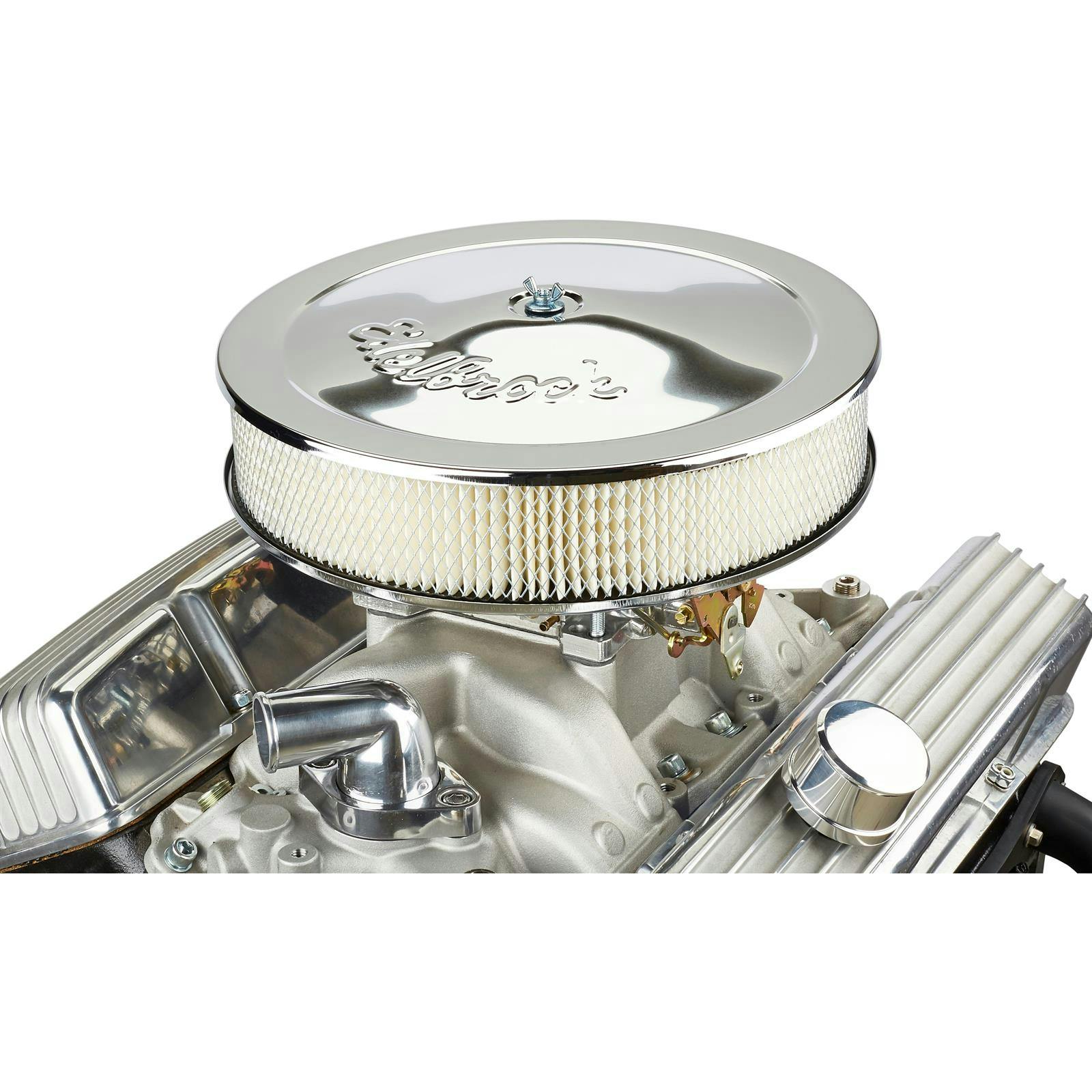 Edelbrock 1221 Pro-Flo Chrome Air Cleaner Assembly, Round, 3 Inch