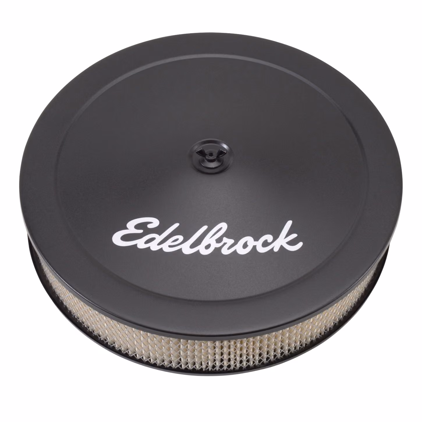 Edelbrock 1223 Signature Series Black Air Cleaner Assembly, Round,3 in