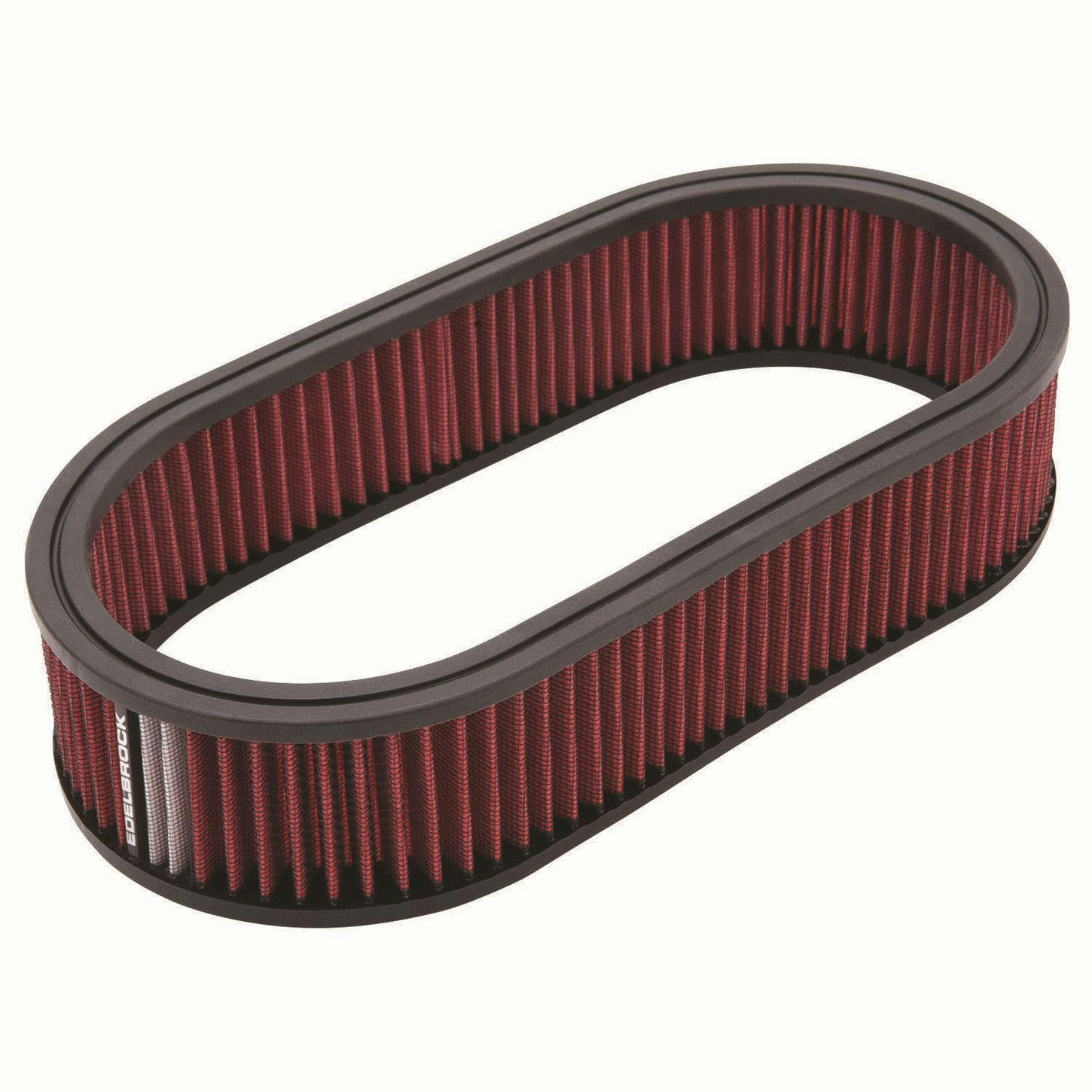 Edelbrock 1226 Air Filter Element, Oval, 2.5 in. Tall