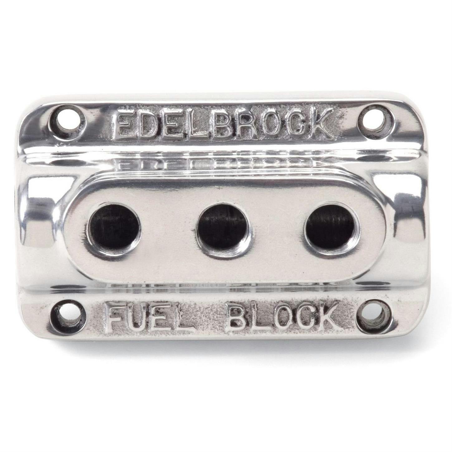 Edelbrock 12851 Polished 3-Carb Fuel Block