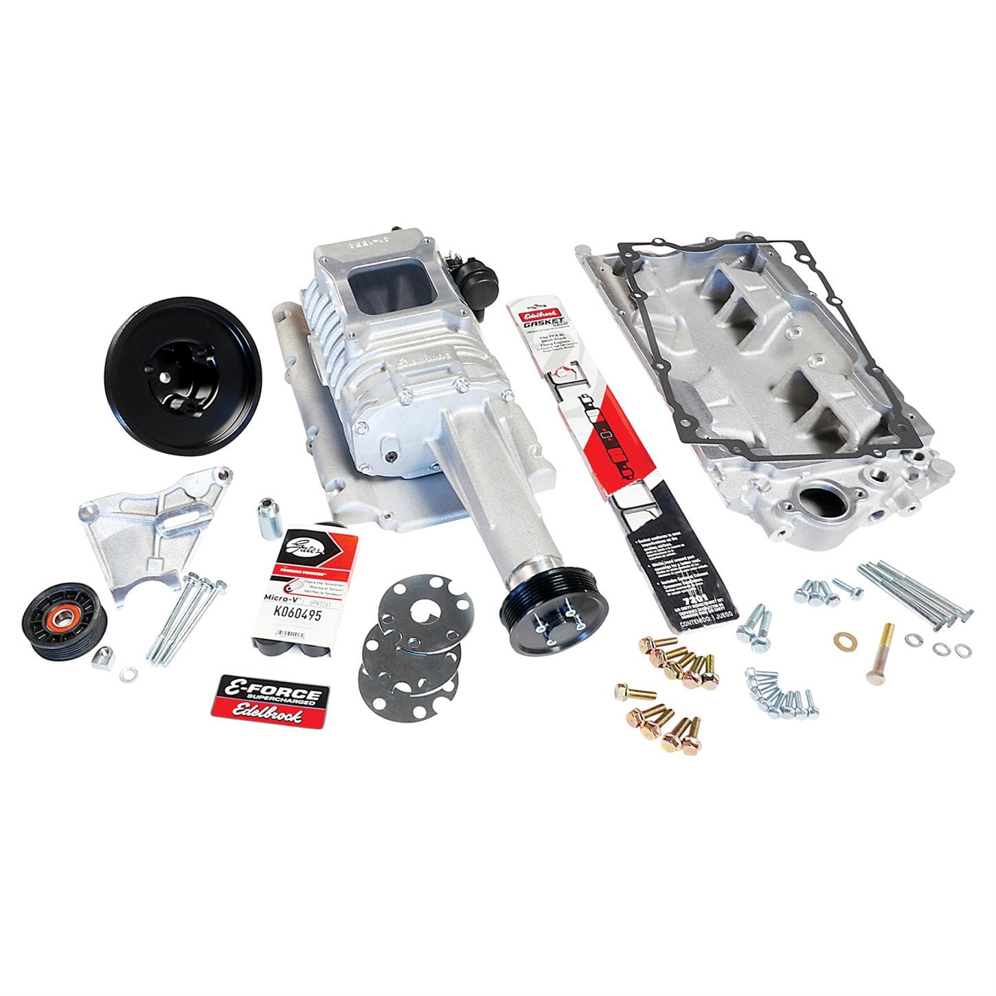 Edelbrock 1552 E-Force 122 Chevy Supercharger Kit, 1996-Later SBC