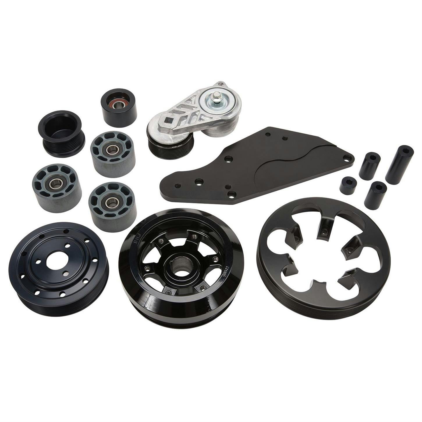 Edelbrock 15879 E-Force 8 Rib Belt Drive Upgrade Kit, Coyote 5.0L