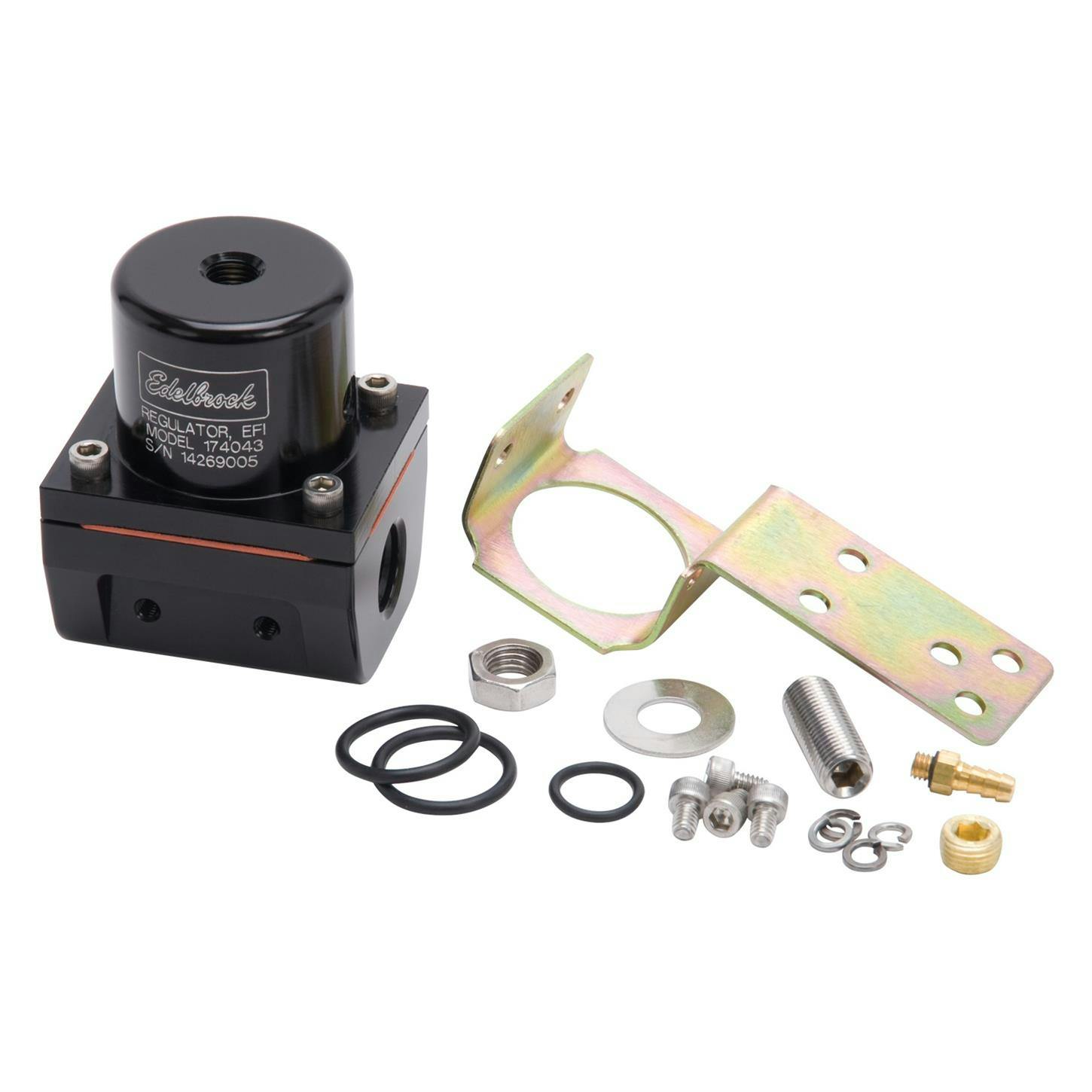 Edelbrock 174043 Fuel Pressure Regulator, Black Anodized