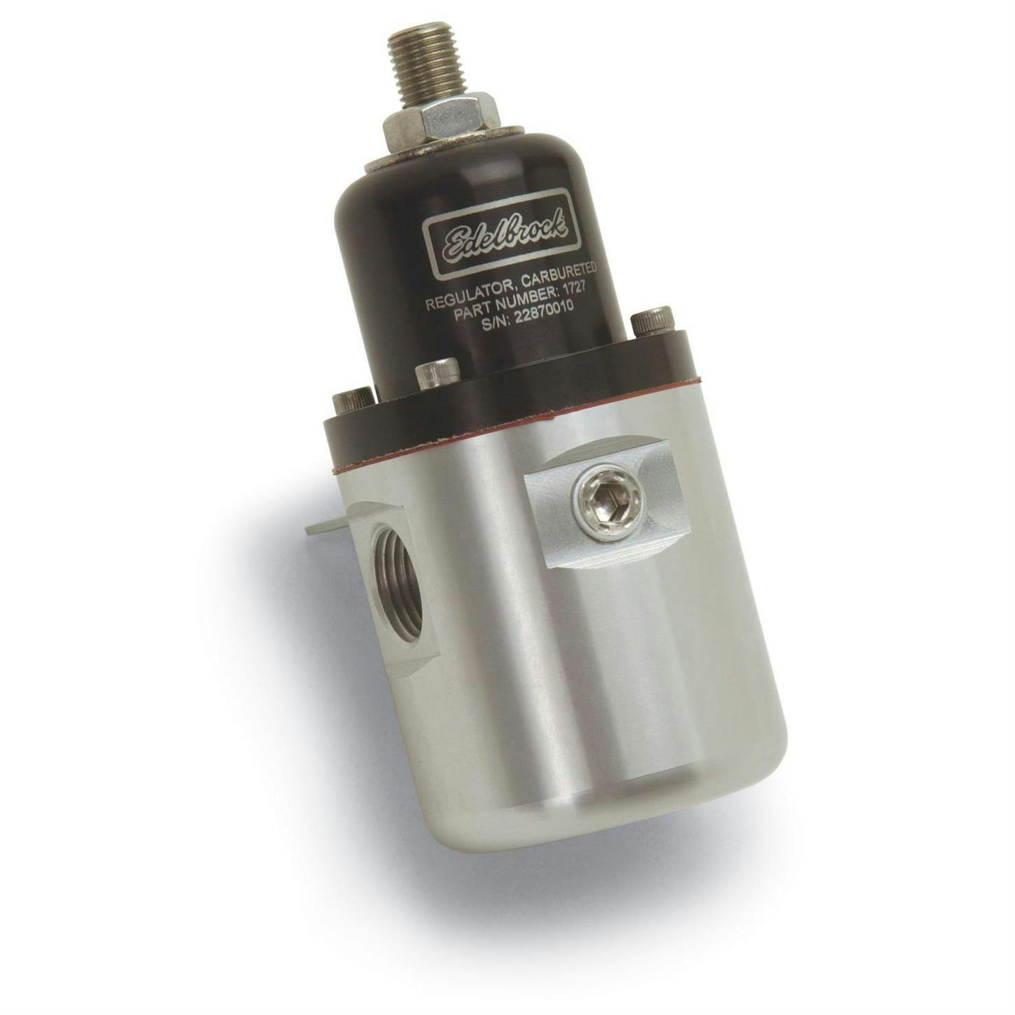 Edelbrock 174053 Fuel Pressure Regulator, Carbureted, 5-10psi., Black