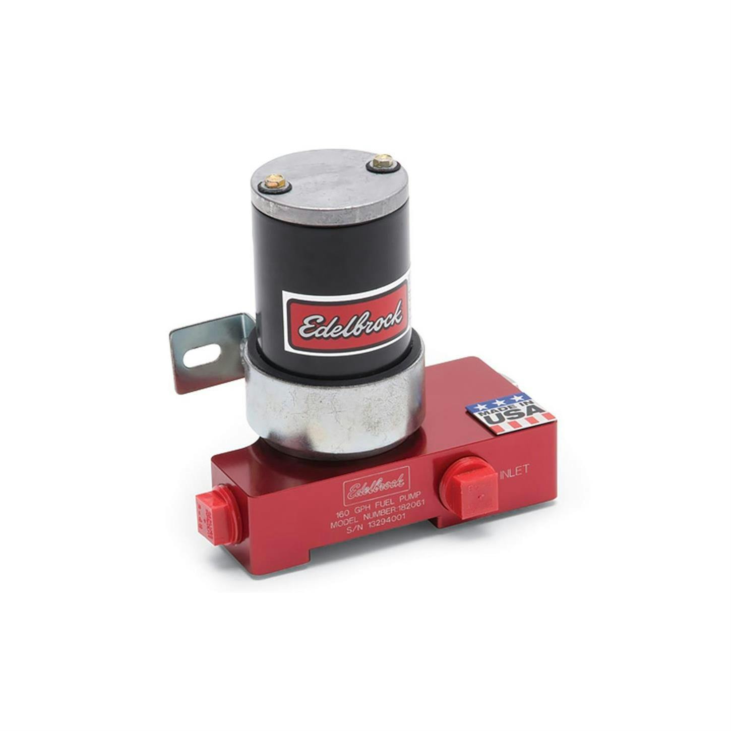 Edelbrock 182061 Quiet-Flo Fuel Pump, Carb 160 GPH, Red