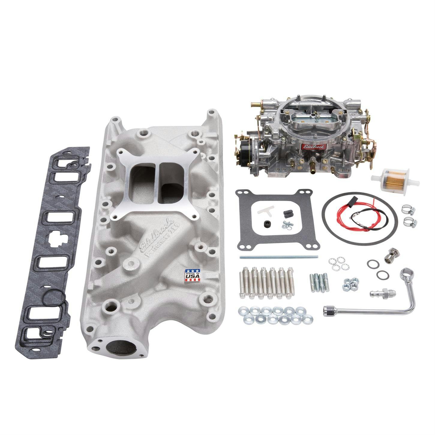 Edelbrock 2031 Single-Quad Intake Manifold/Carburetor Kit, Ford