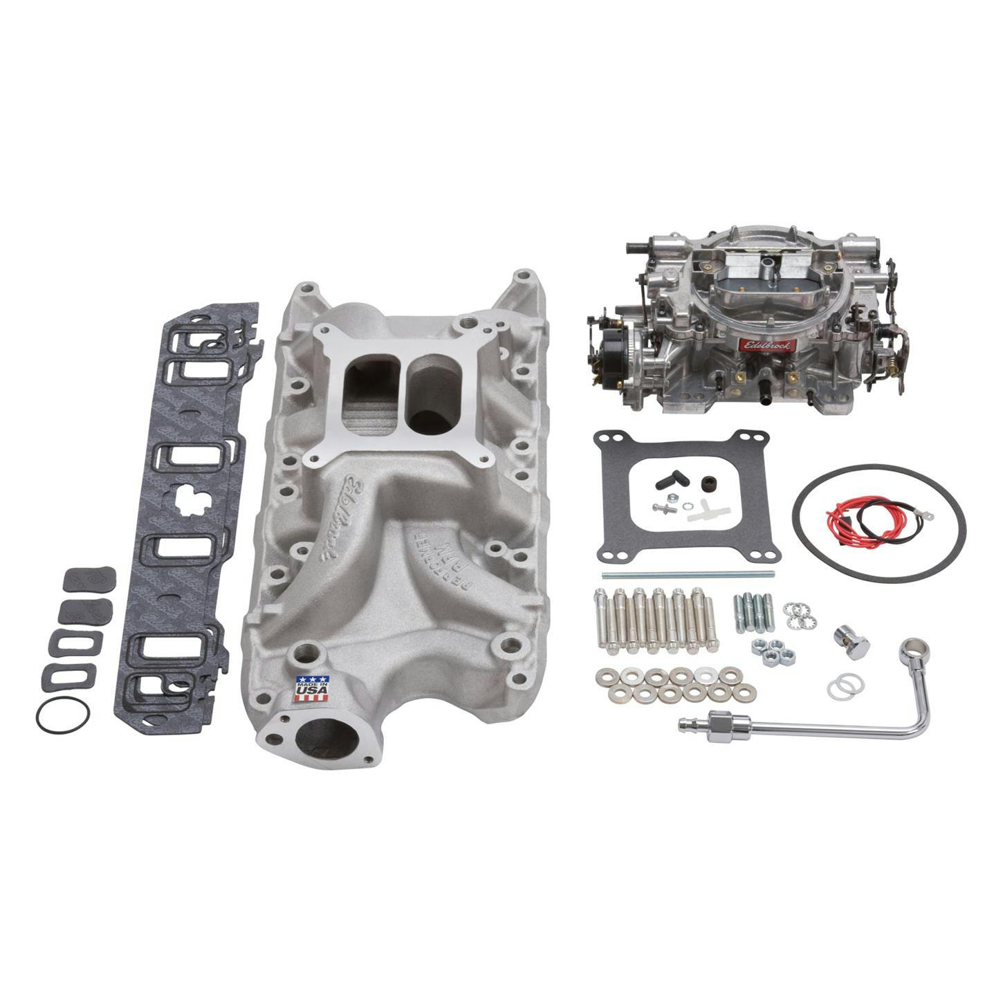 Edelbrock 2032 Single-Quad Intake Manifold/Carburetor Kit, Ford