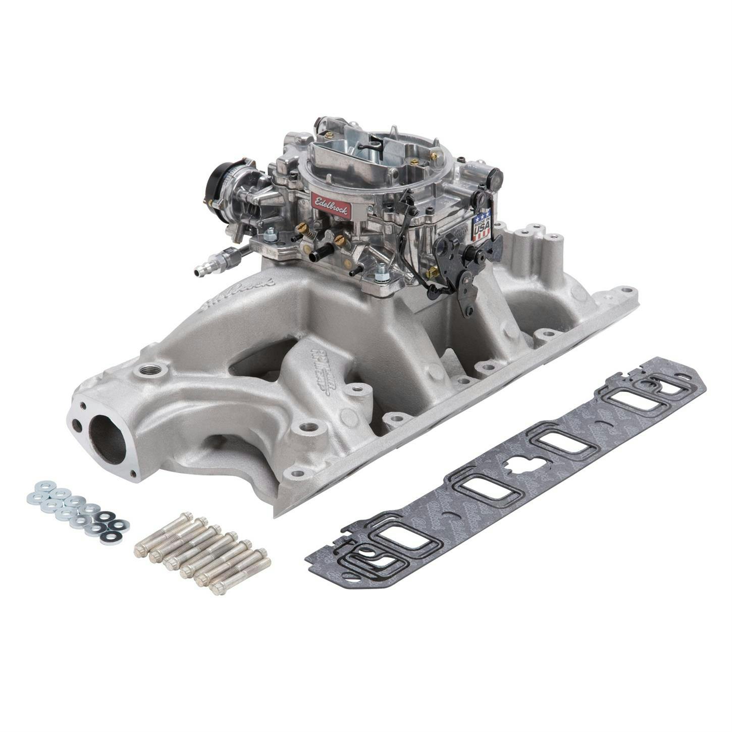 Edelbrock 2034 Single-Quad Intake Manifold/Carburetor Kit
