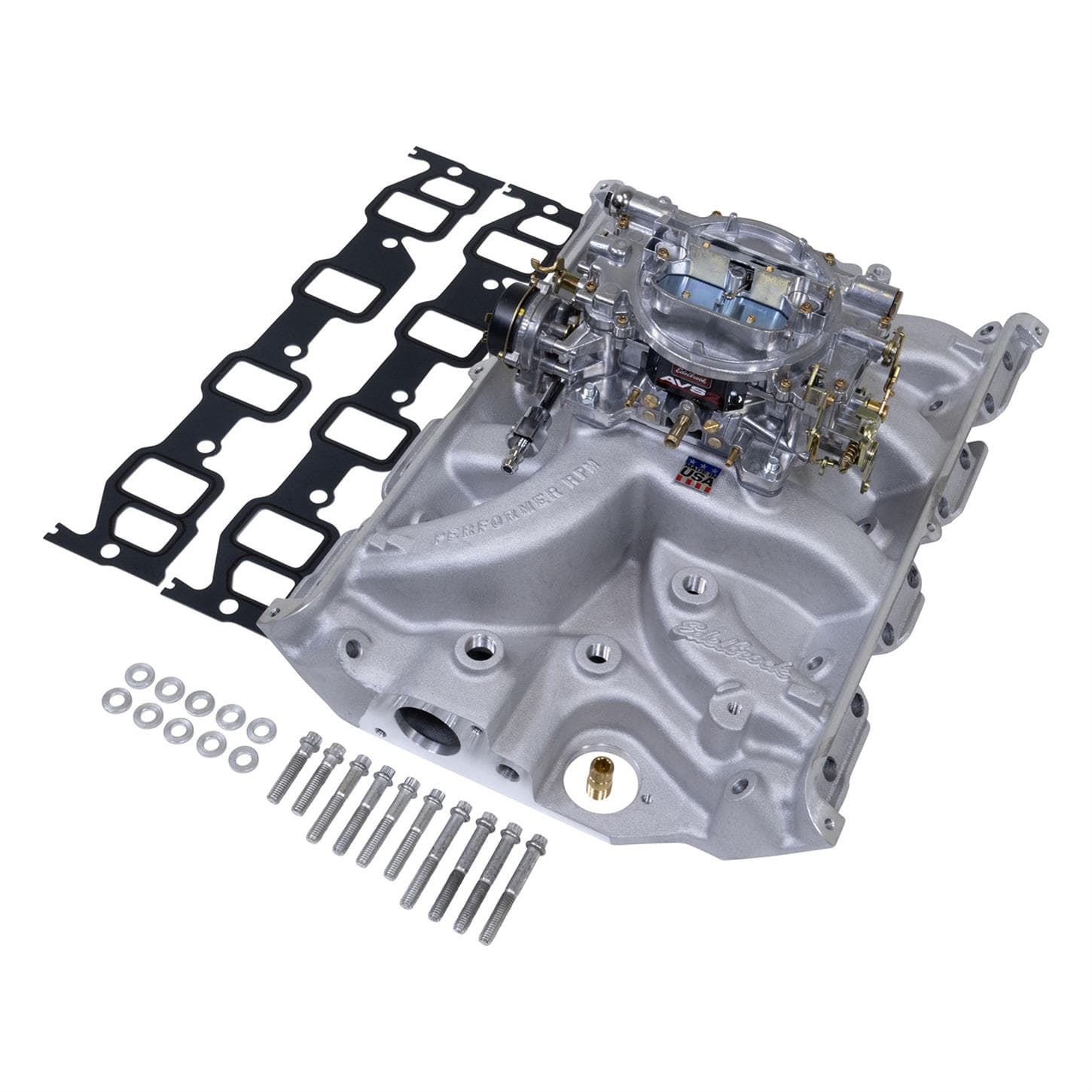 Edelbrock 2037 Single-Quad Intake Manifold/Carburetor Kit