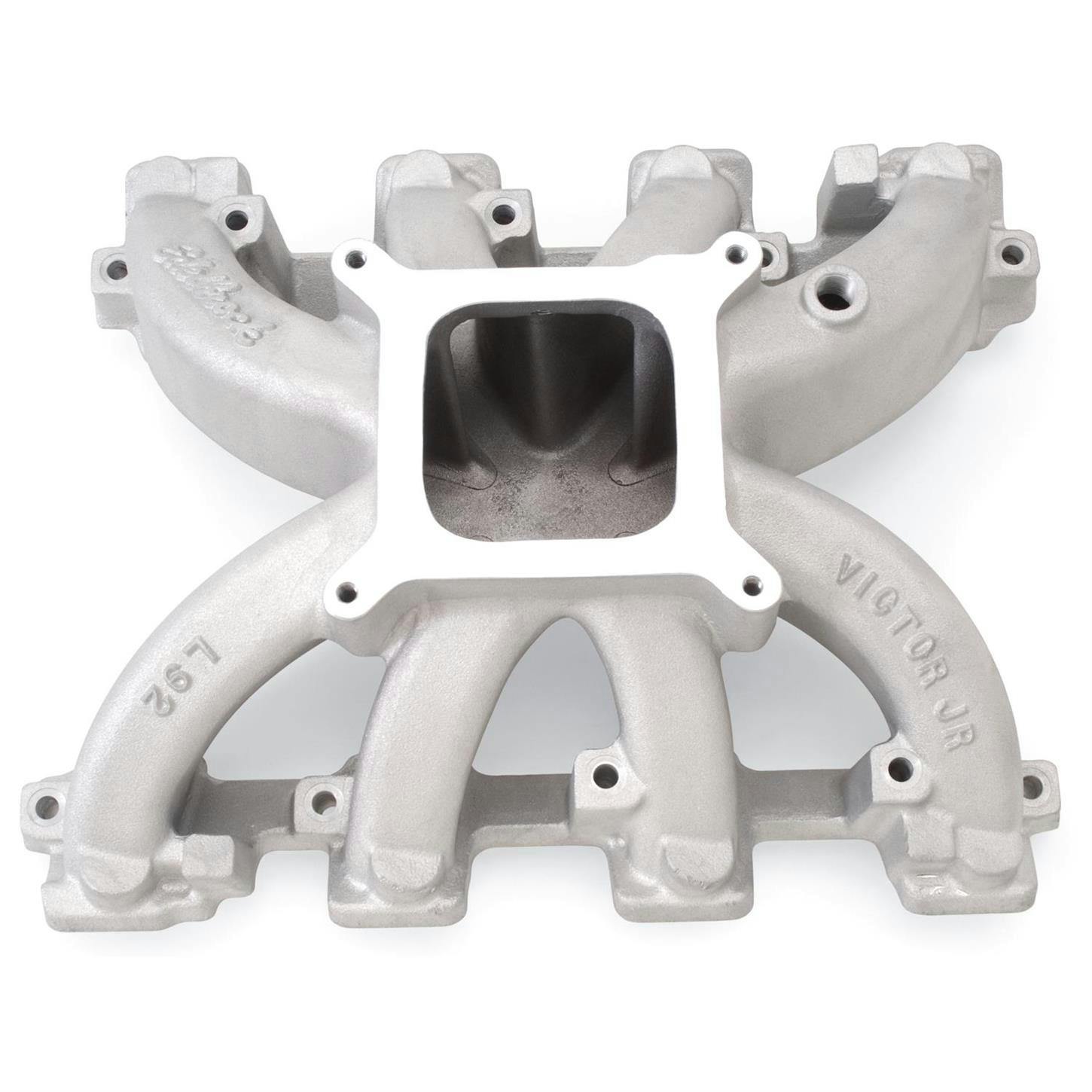 Edelbrock 28457 Victor Jr Carb Intake Manifold, SBC, LS3/L76/L92