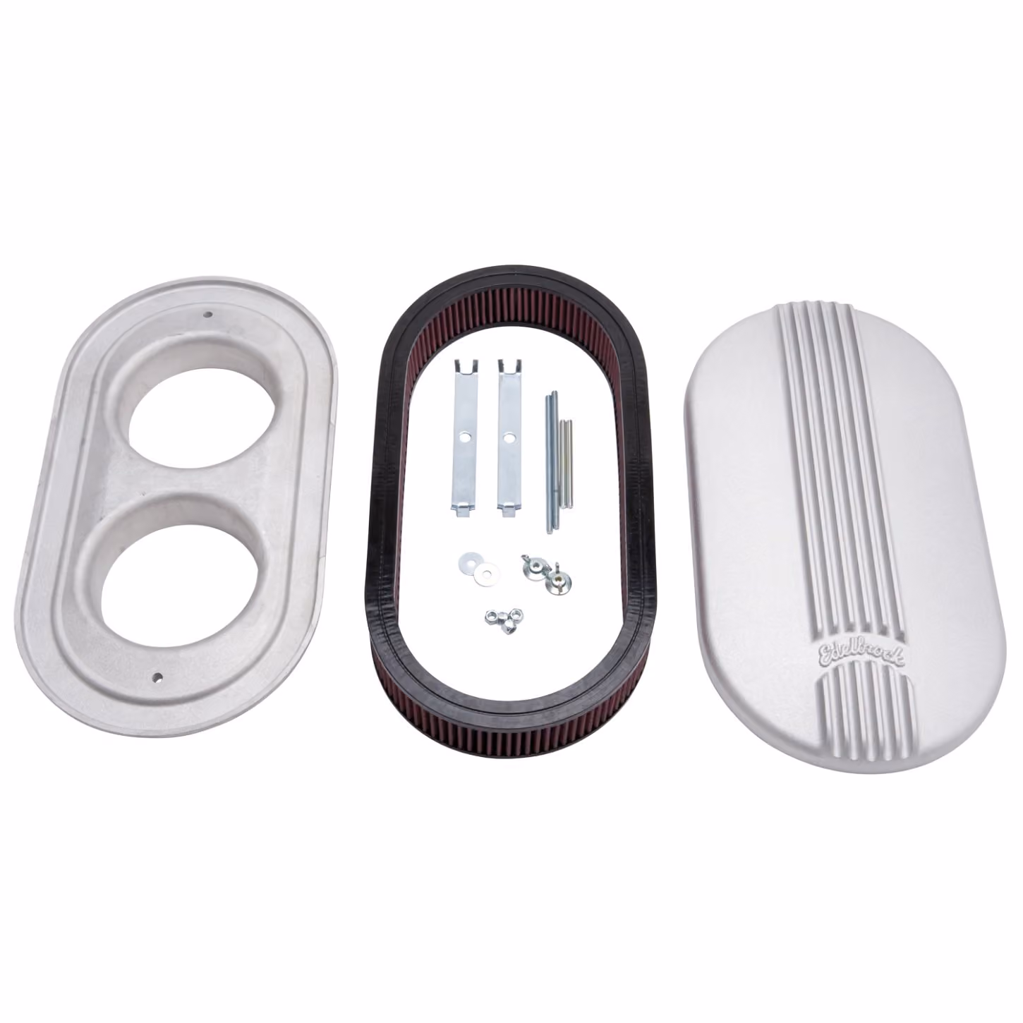 Edelbrock 41199 Classic Series Air Cleaner Assembly, Oval, 4.5 inch