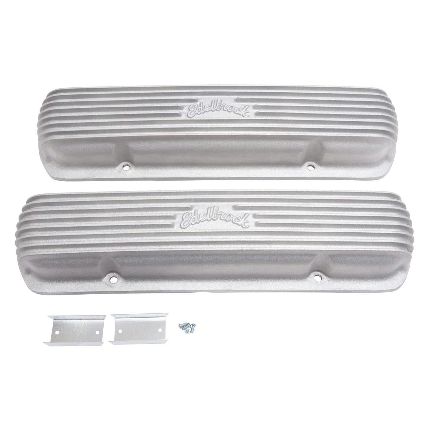 Edelbrock 41309 Classic Series Valve Cover Set, Pontiac V8