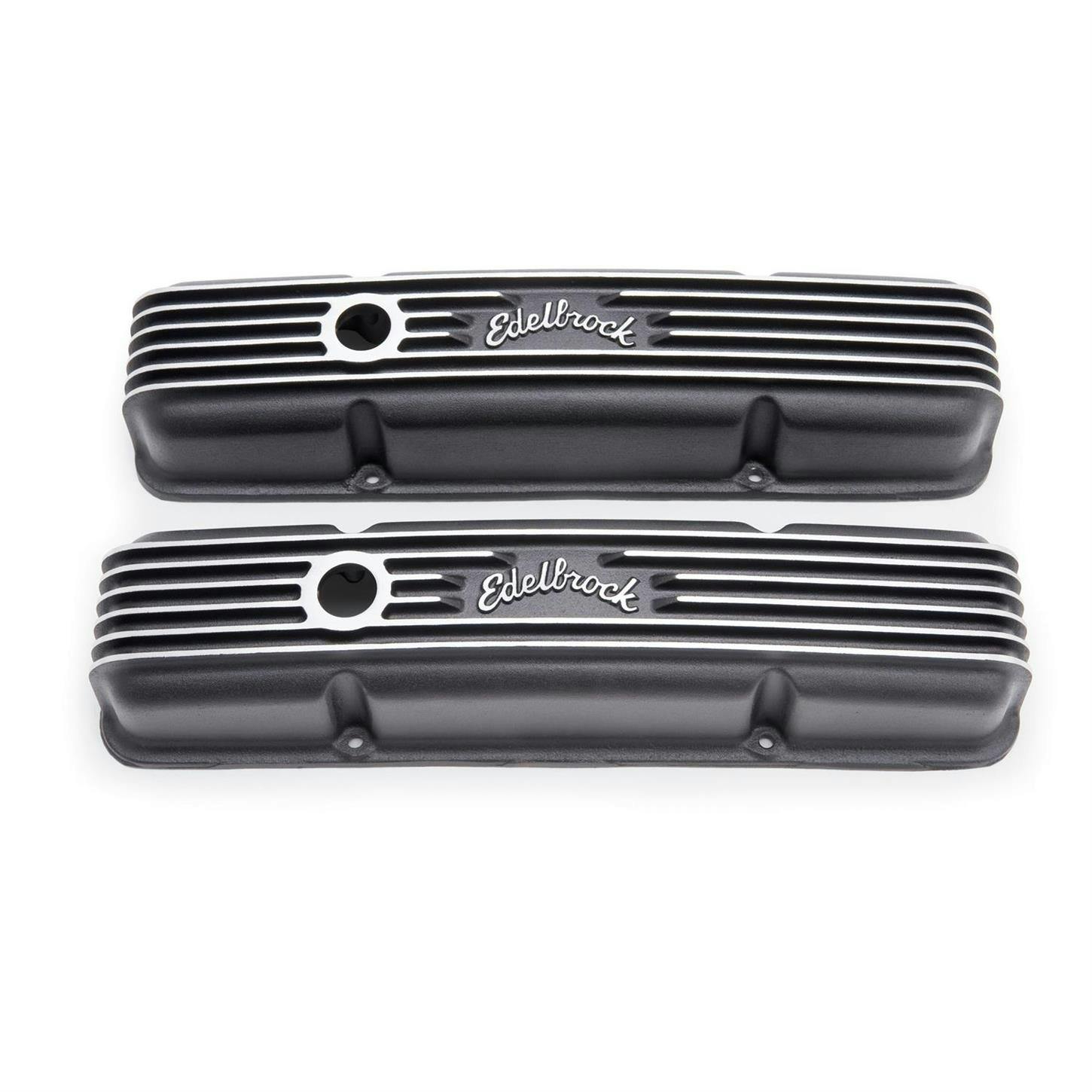 Edelbrock 41433 Classic Series Valve Cover Set, Small Block Chevy