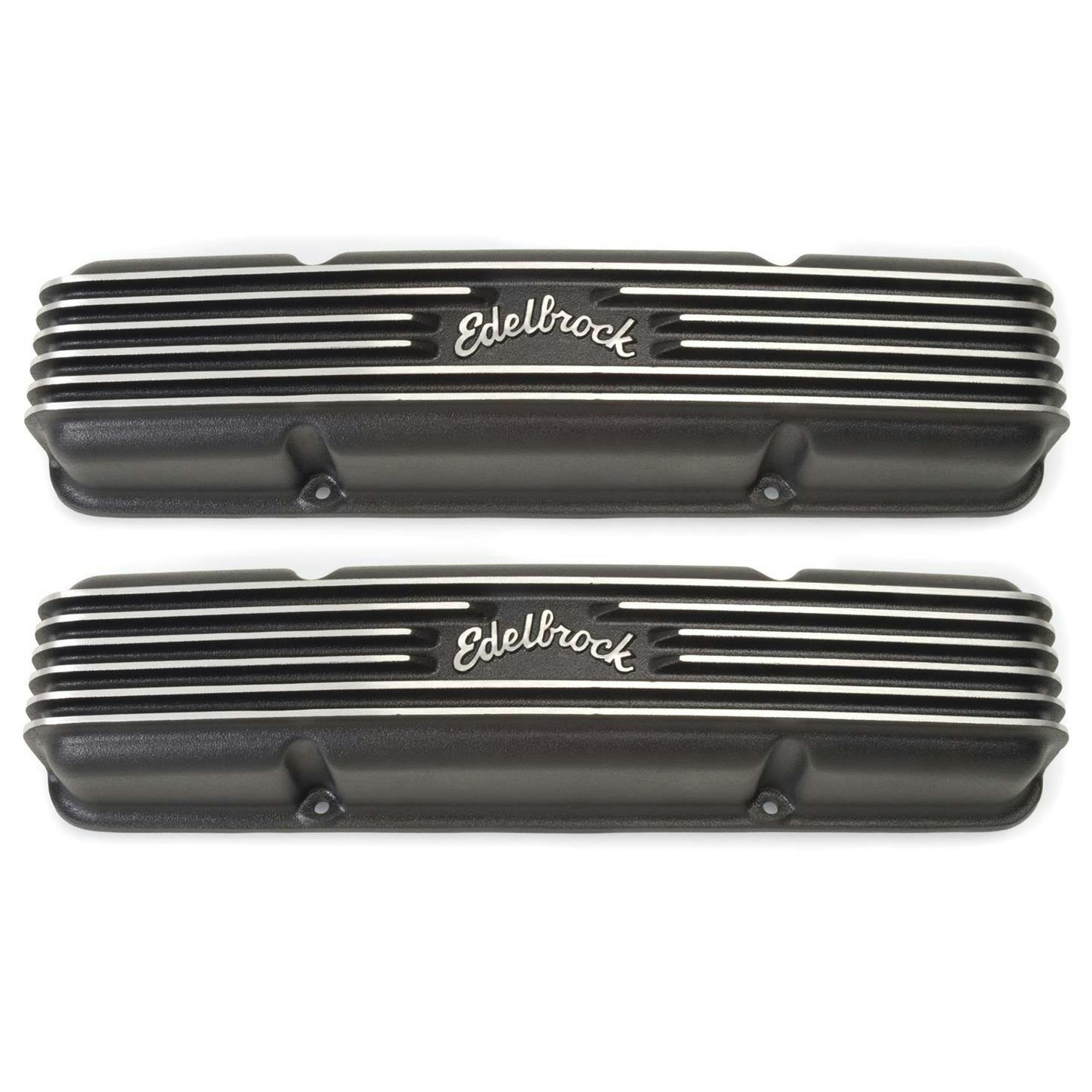 Edelbrock 41453 Classic Series Valve Cover Set, Small Block Chevy