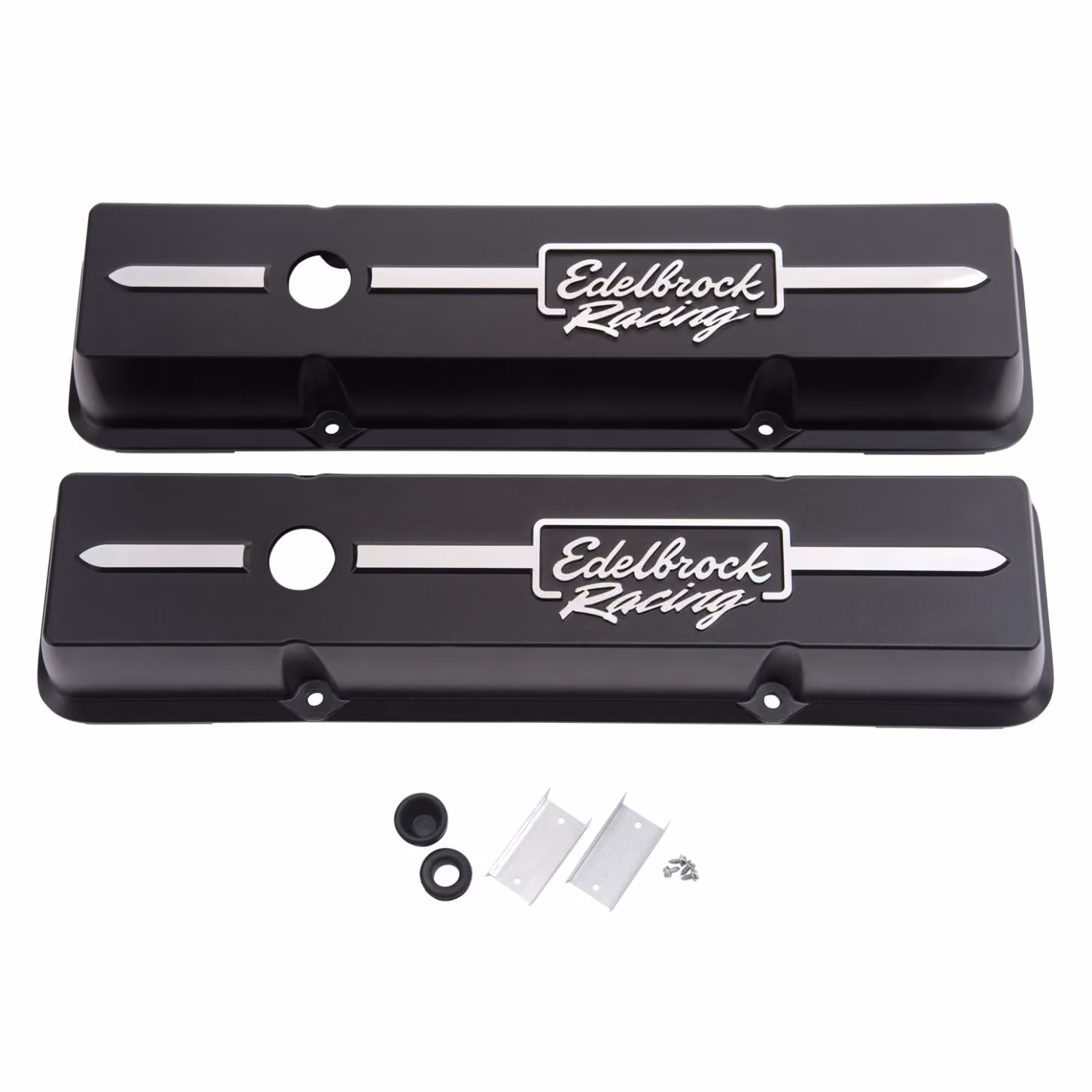 Edelbrock 41633 Racing Series Valve Cover Set, Small Block Chevy