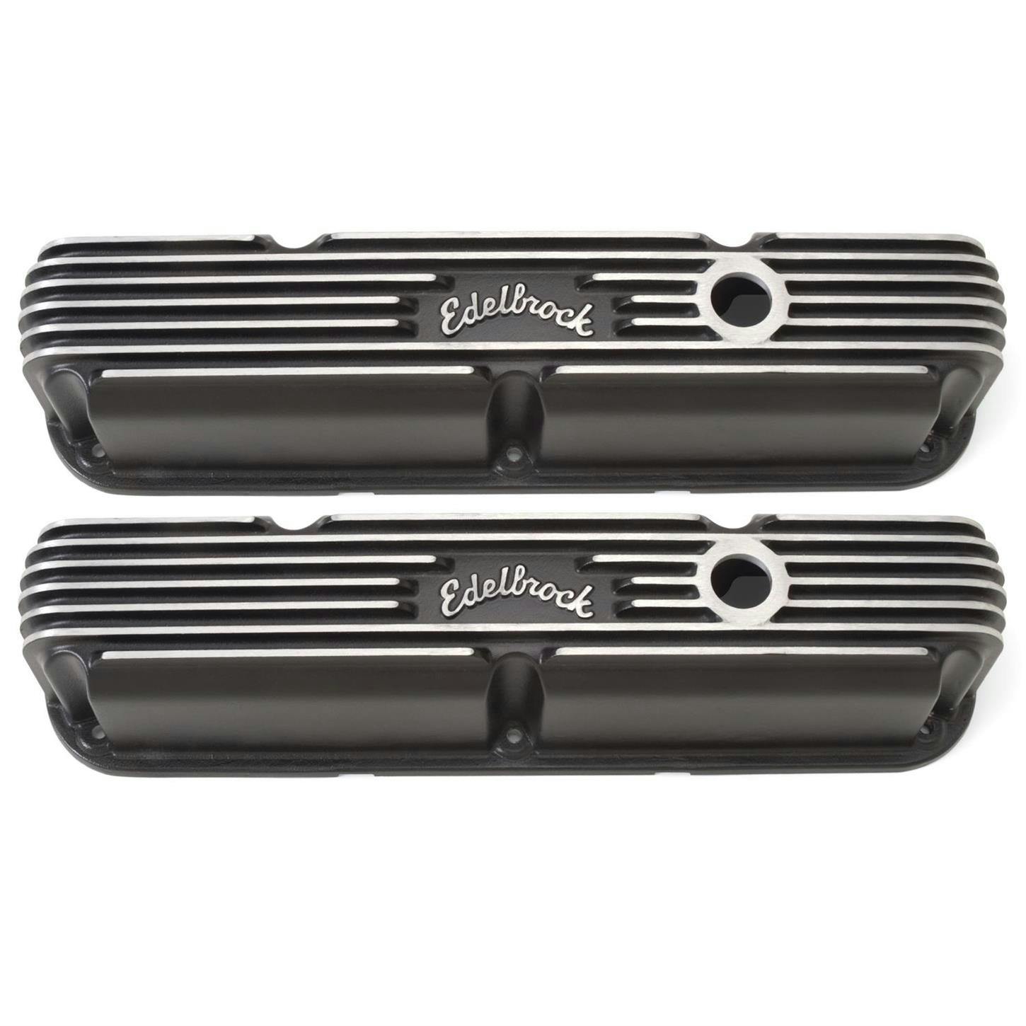 Edelbrock 41763 Classic Series Valve Cover Set, Small Block Chrysler