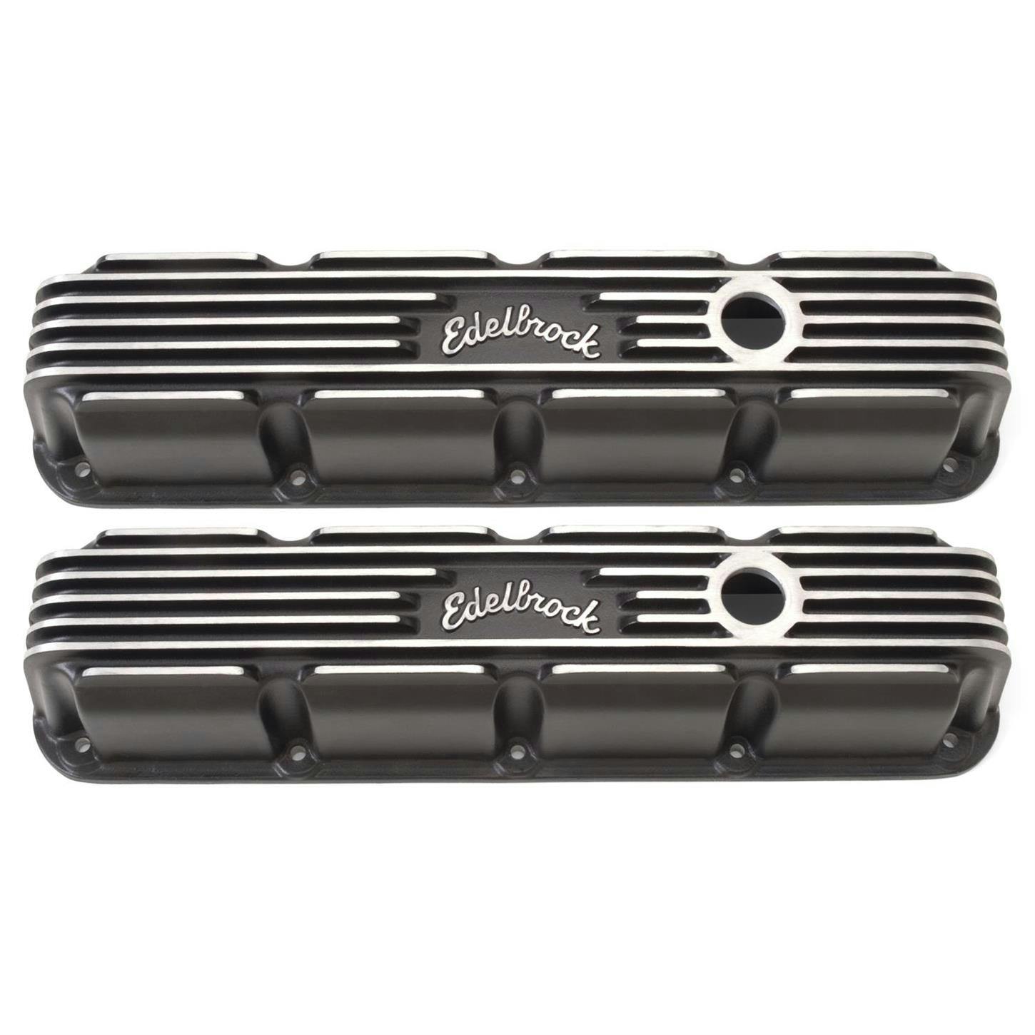 Edelbrock 41773 Classic Series Valve Cover Set Small Block Magnum